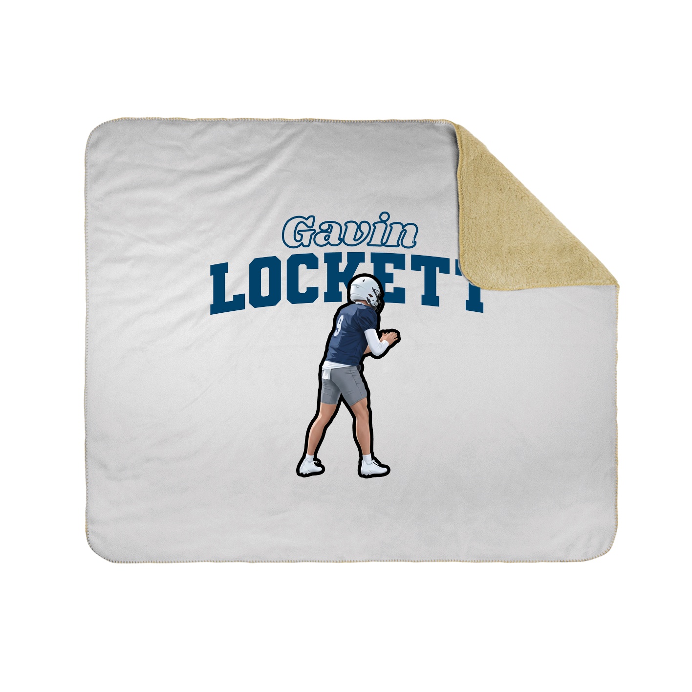 Throw Blanket — Name Arch in White