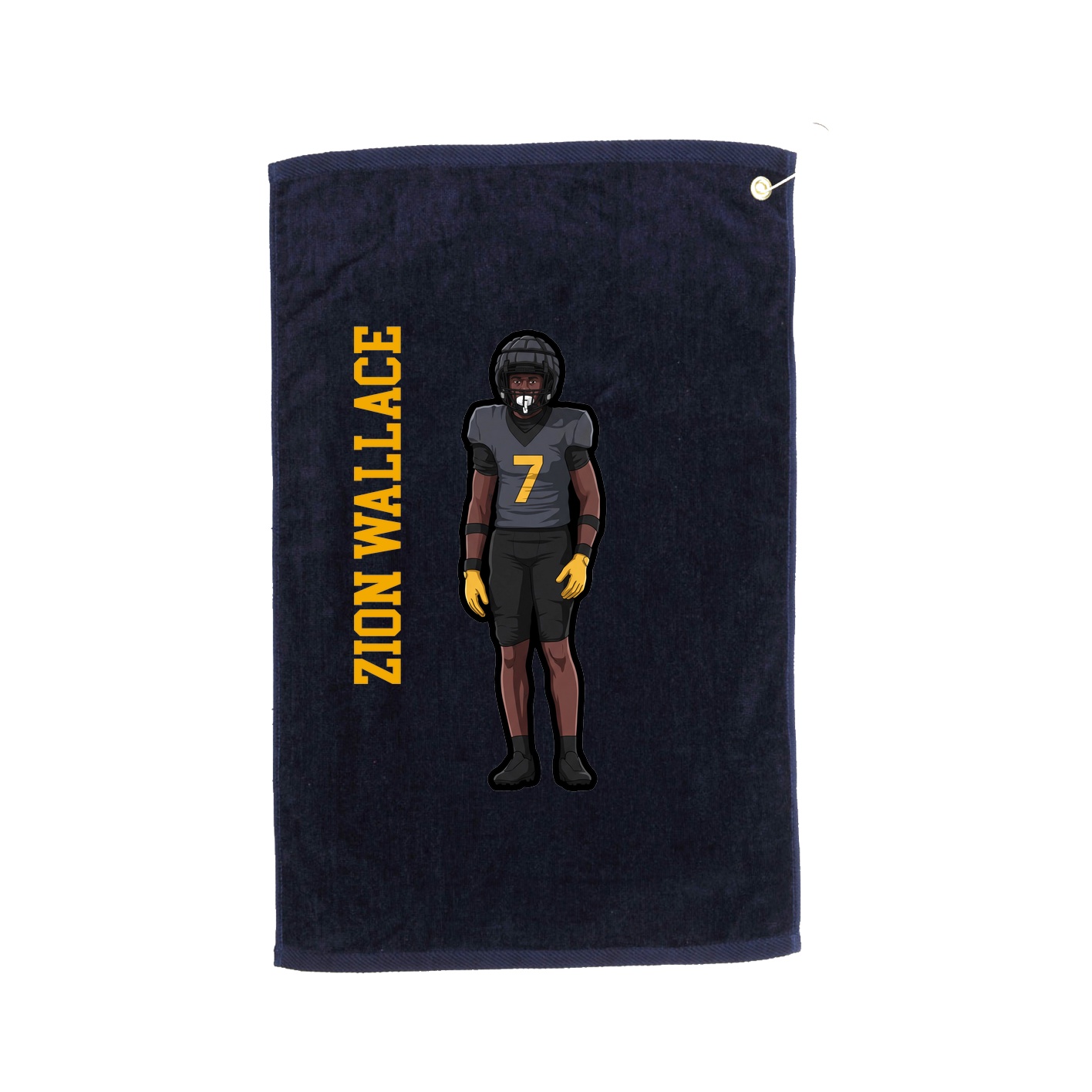 Golf Towel — Name Vertical in Navy