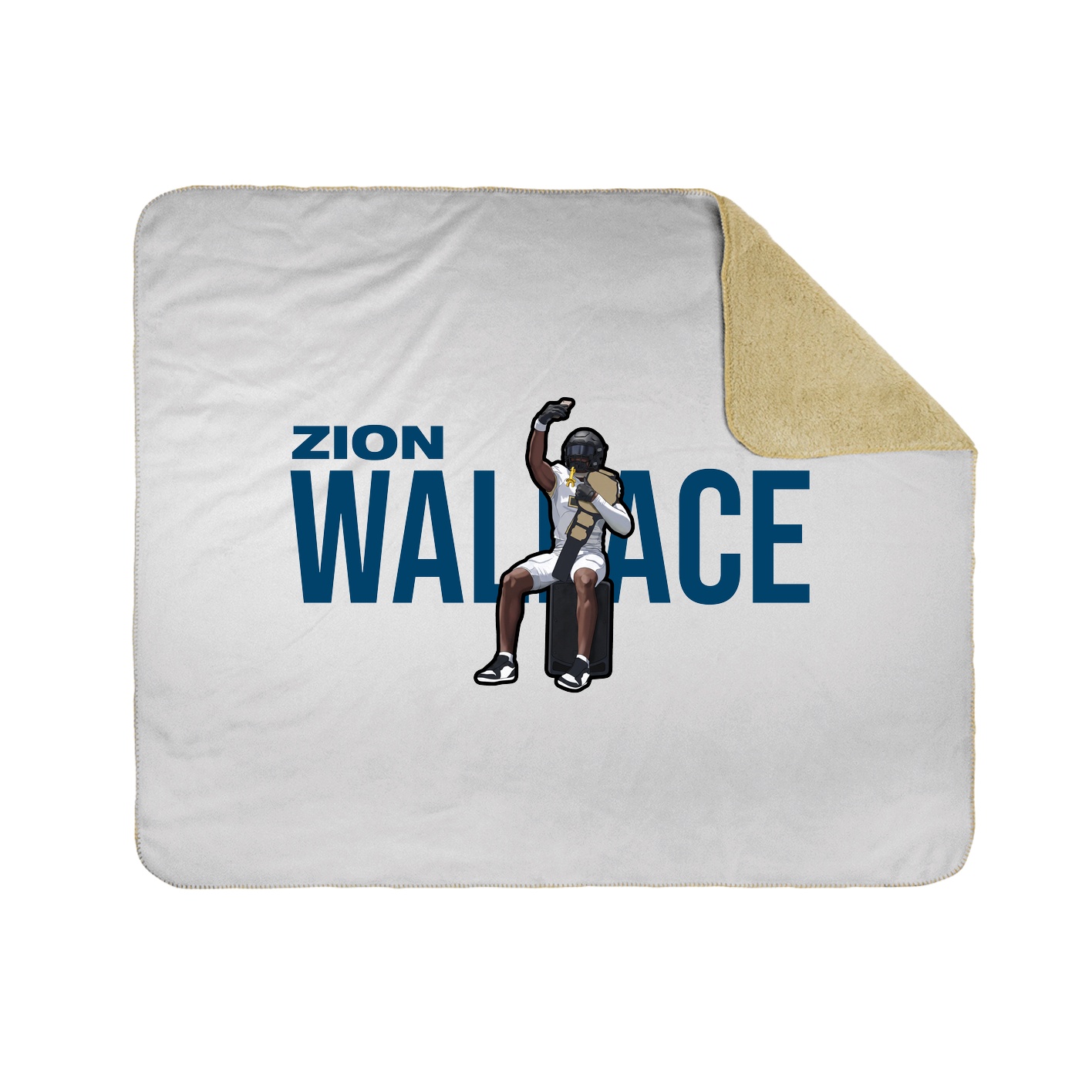 Throw Blanket — Player Name in White