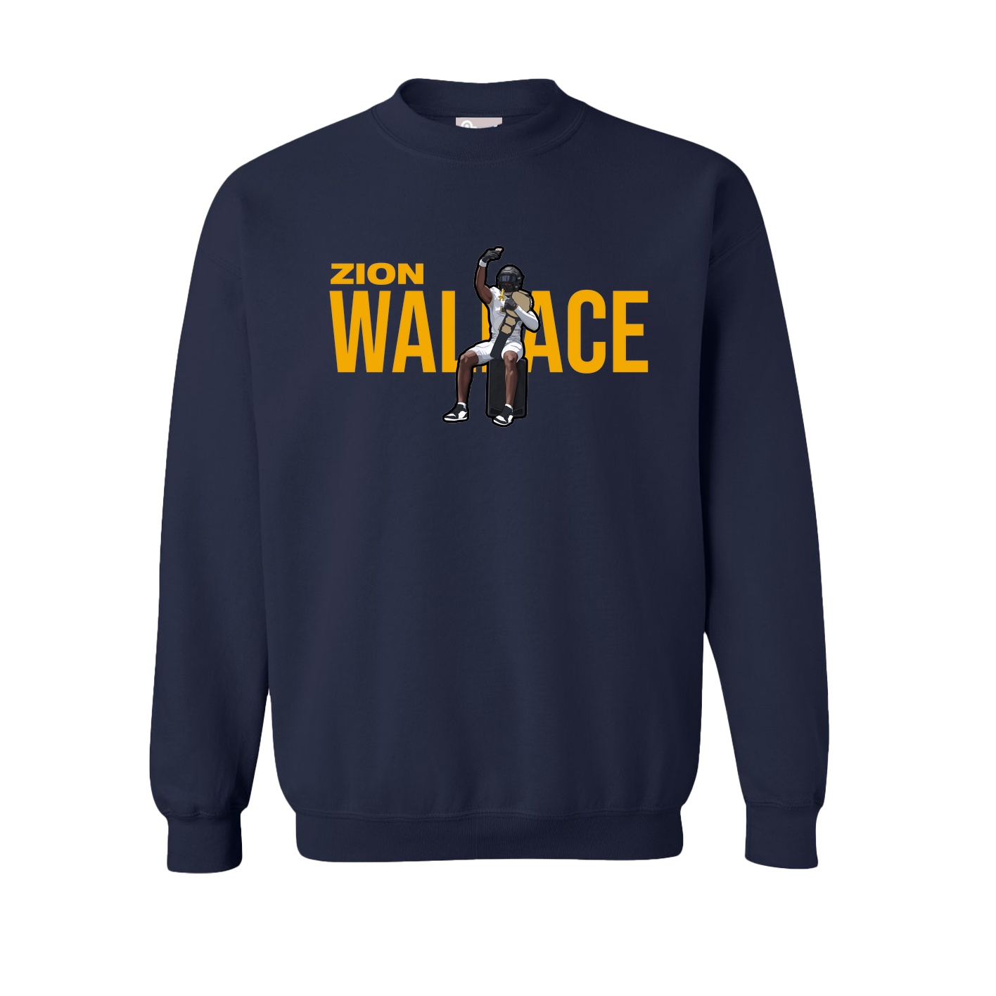Fleece Crew — Player Name in Navy