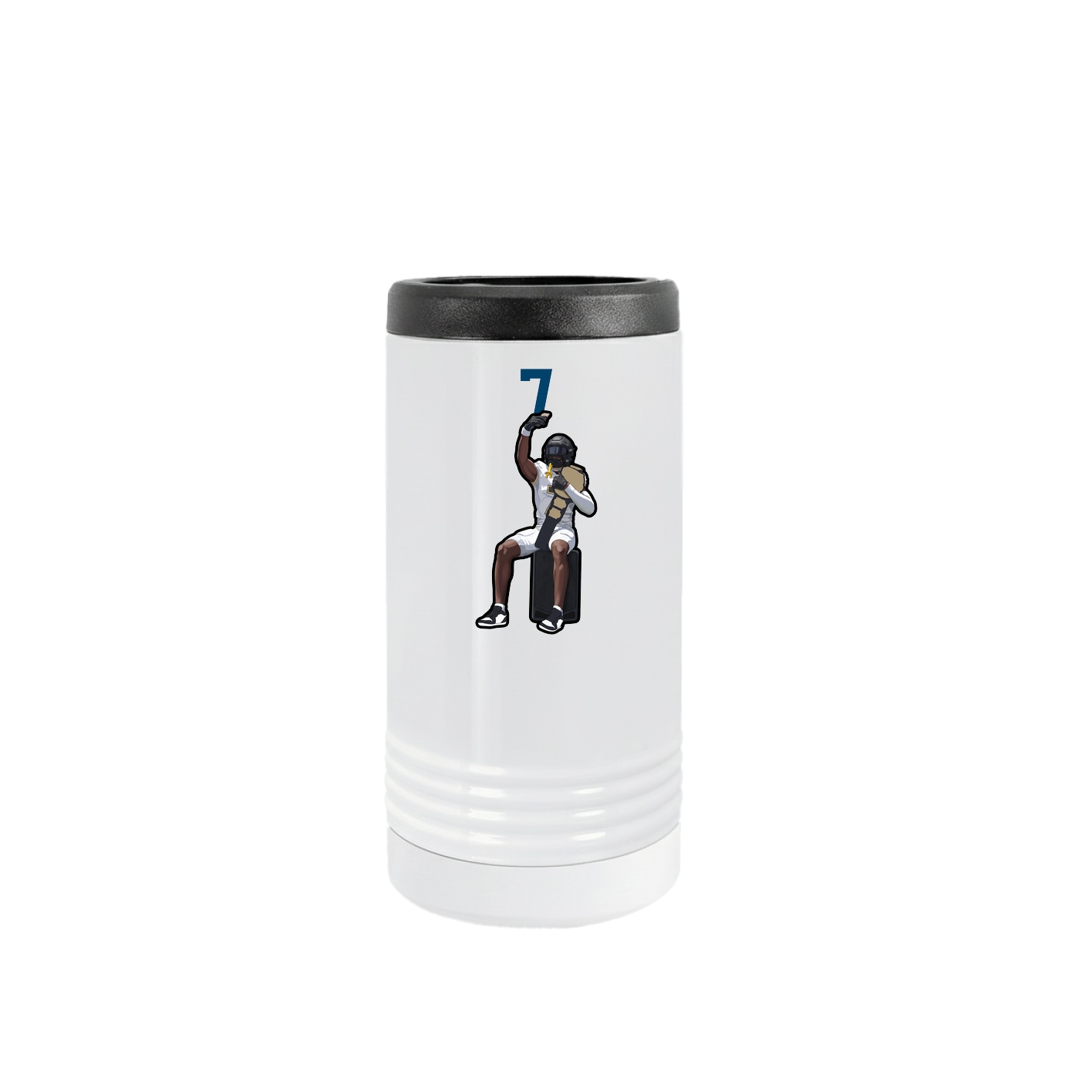 Slim Beverage Holder — Number Top in White