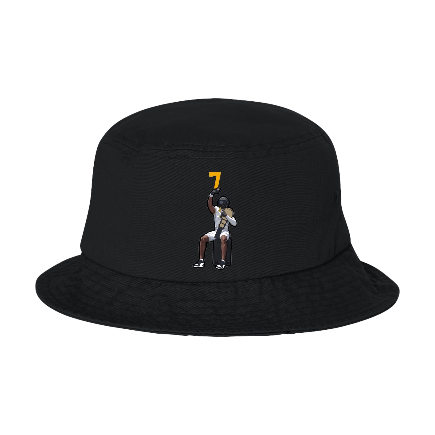 Bucket Cap — Number Top in Black