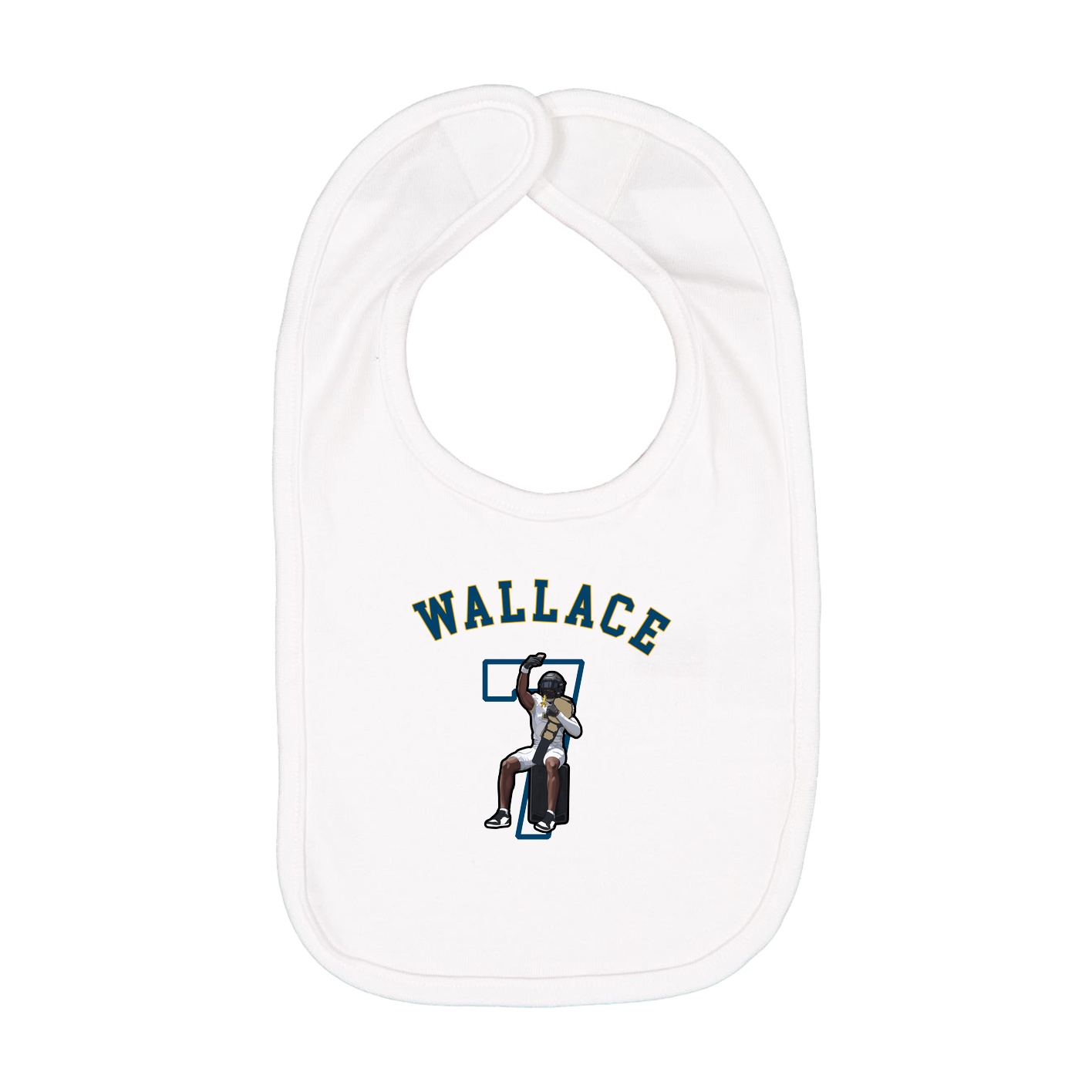 Infant Bib — Shirsey Arch in White