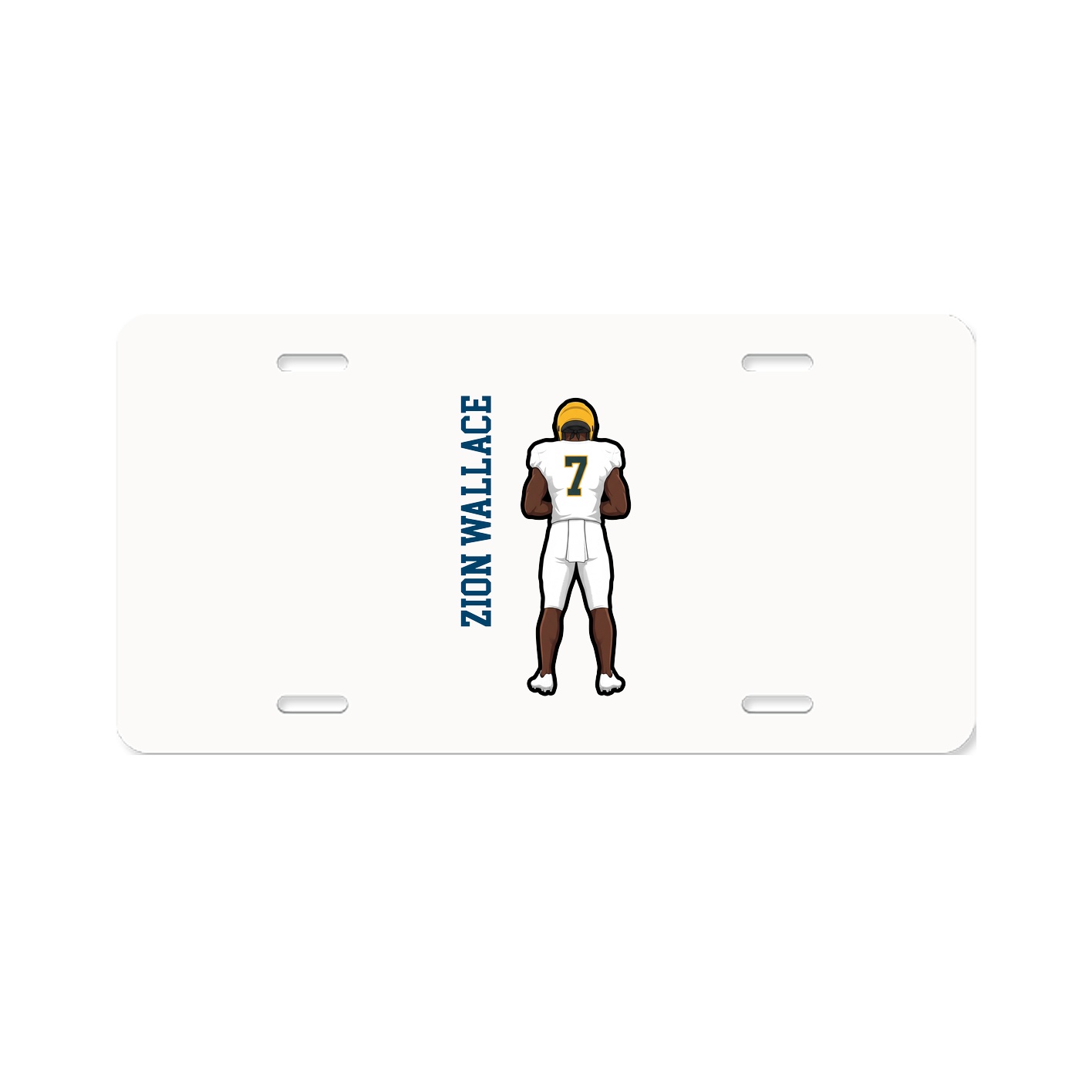 License Plate — Name Vertical in Classic