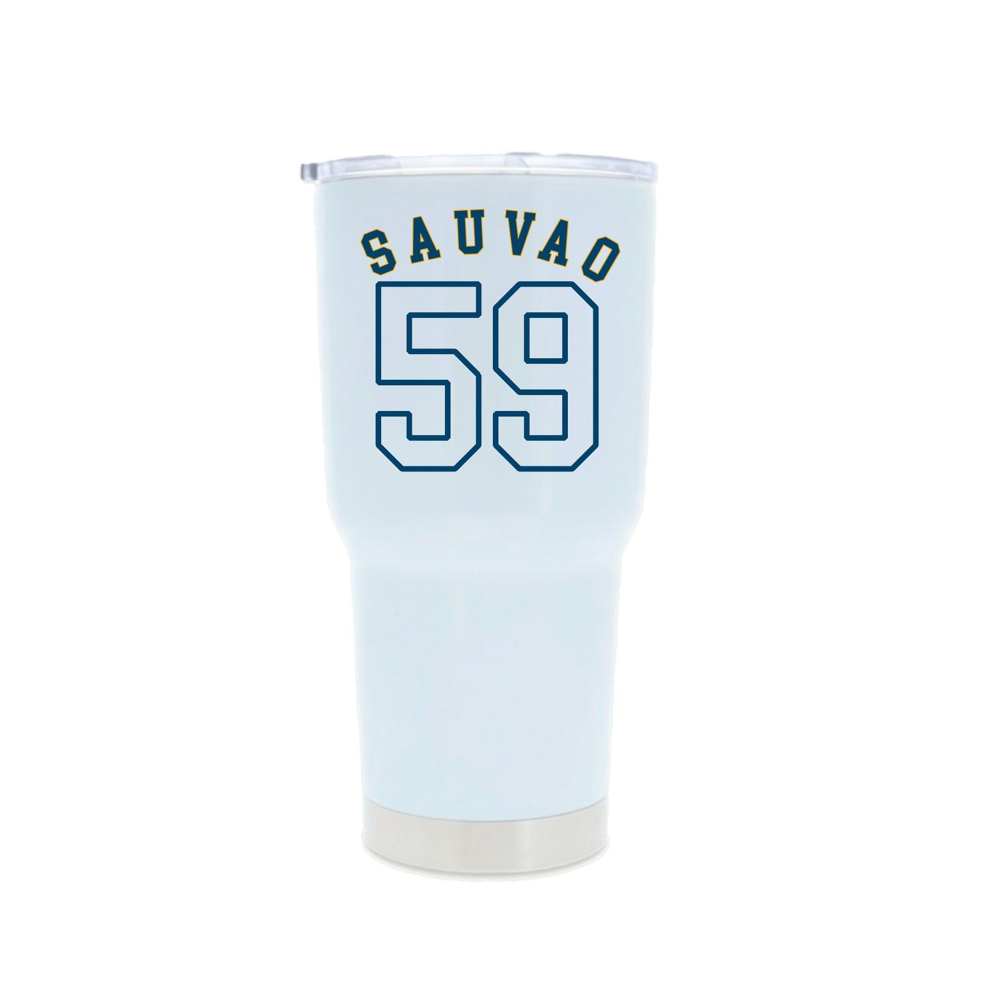 30oz Stainless Steel Tumbler — Shirsey Arch in White