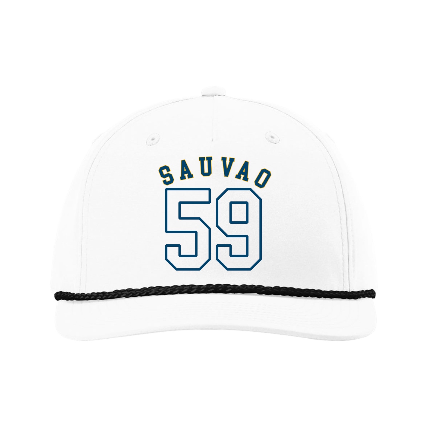 Five-Panel Classic Rope Cap — Shirsey Arch in White