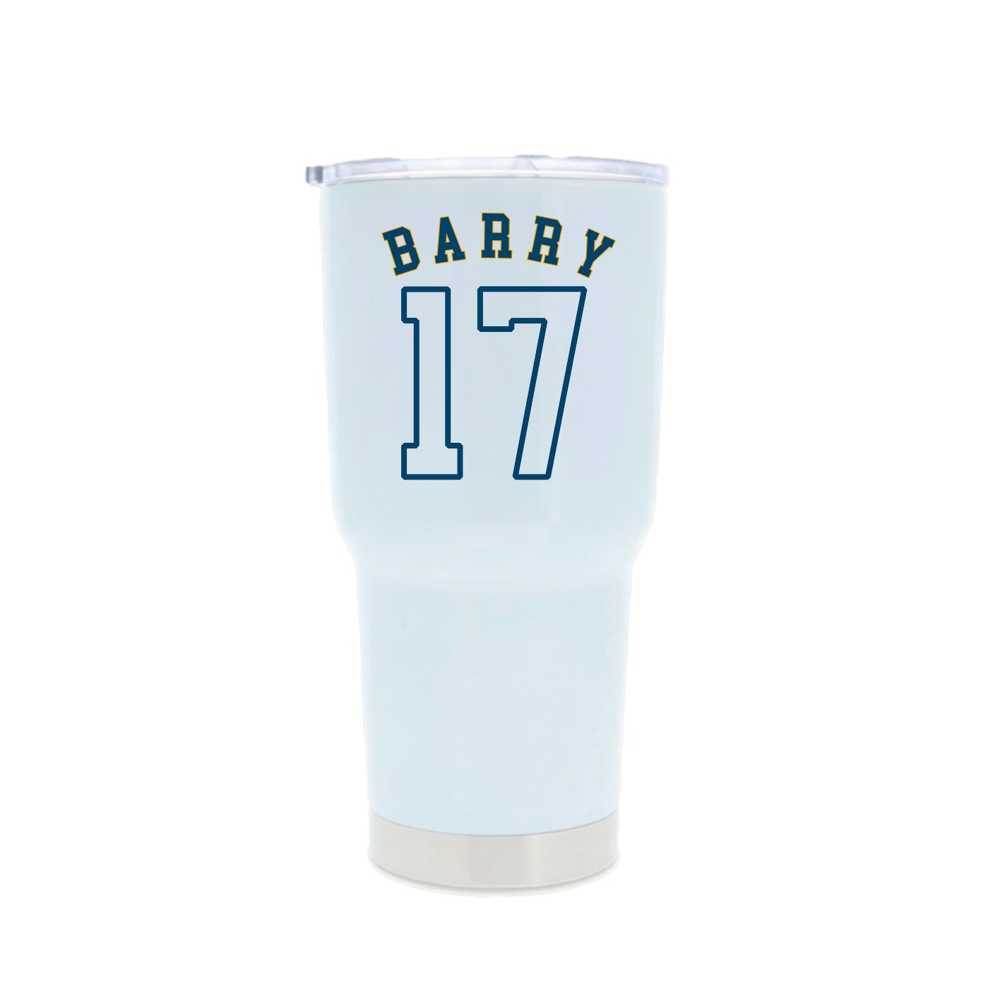 30oz Stainless Steel Tumbler — Shirsey Arch in White