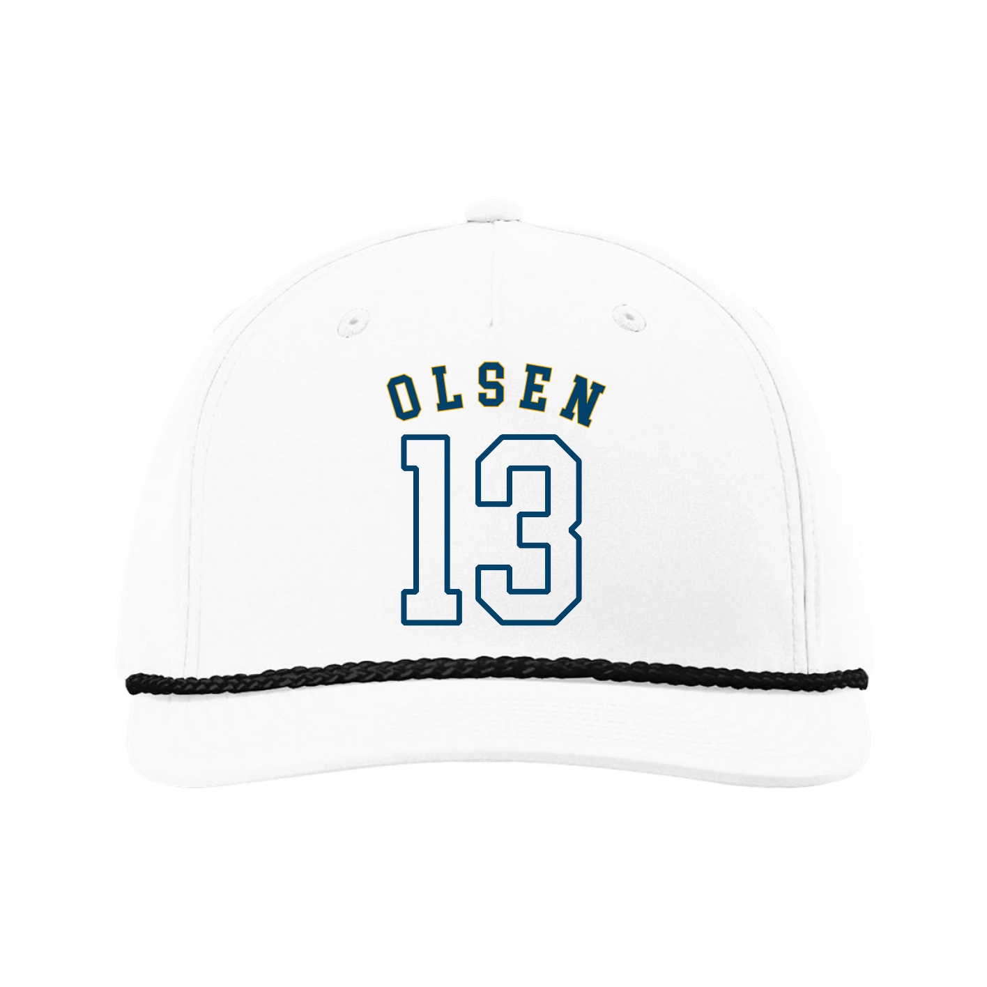 Five-Panel Classic Rope Cap — Shirsey Arch in White