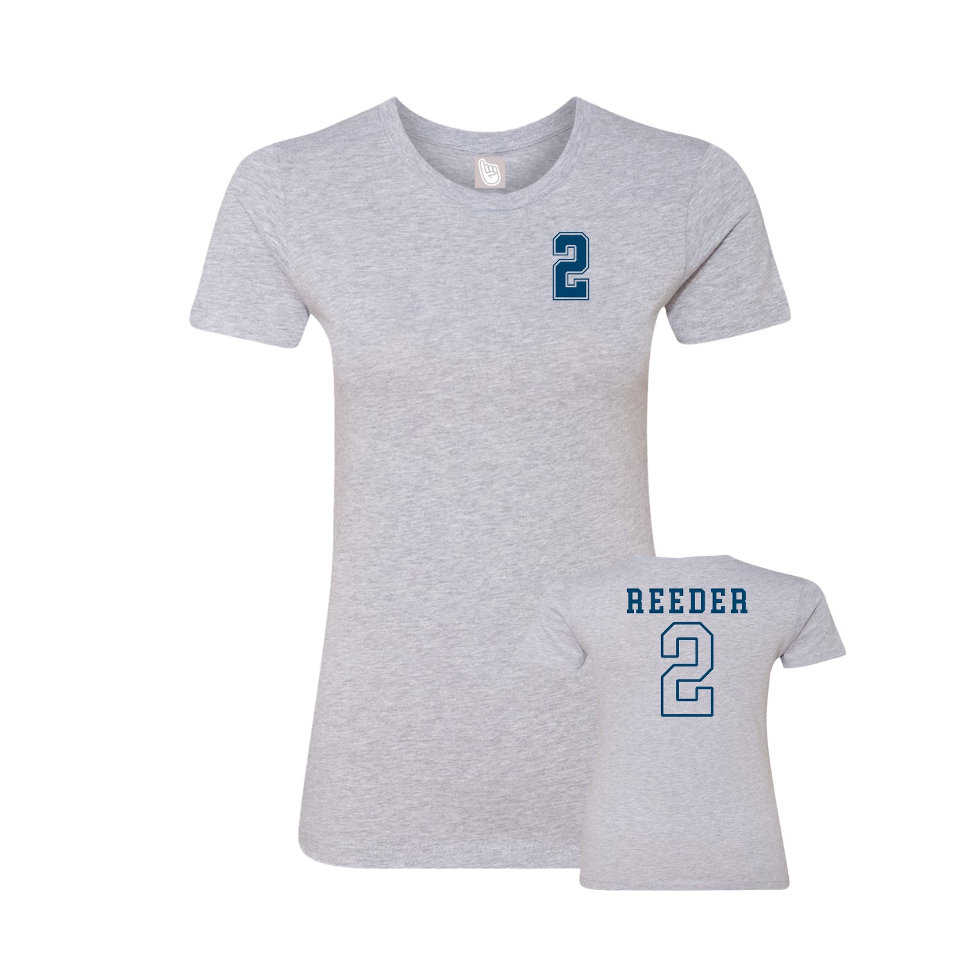 Womens Tee — Chest Back in Grey