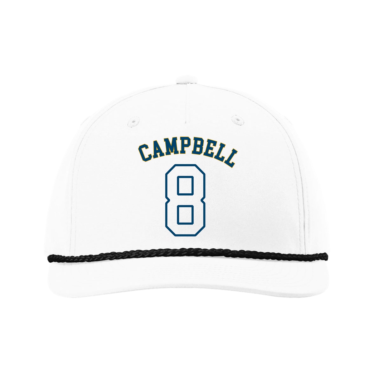 Five-Panel Classic Rope Cap — Shirsey Arch in White