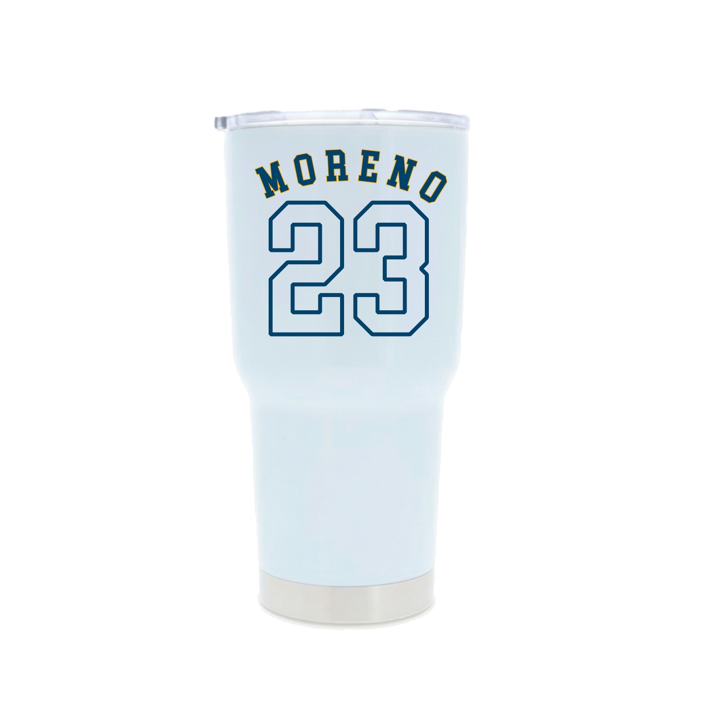 30oz Stainless Steel Tumbler — Shirsey Arch in White