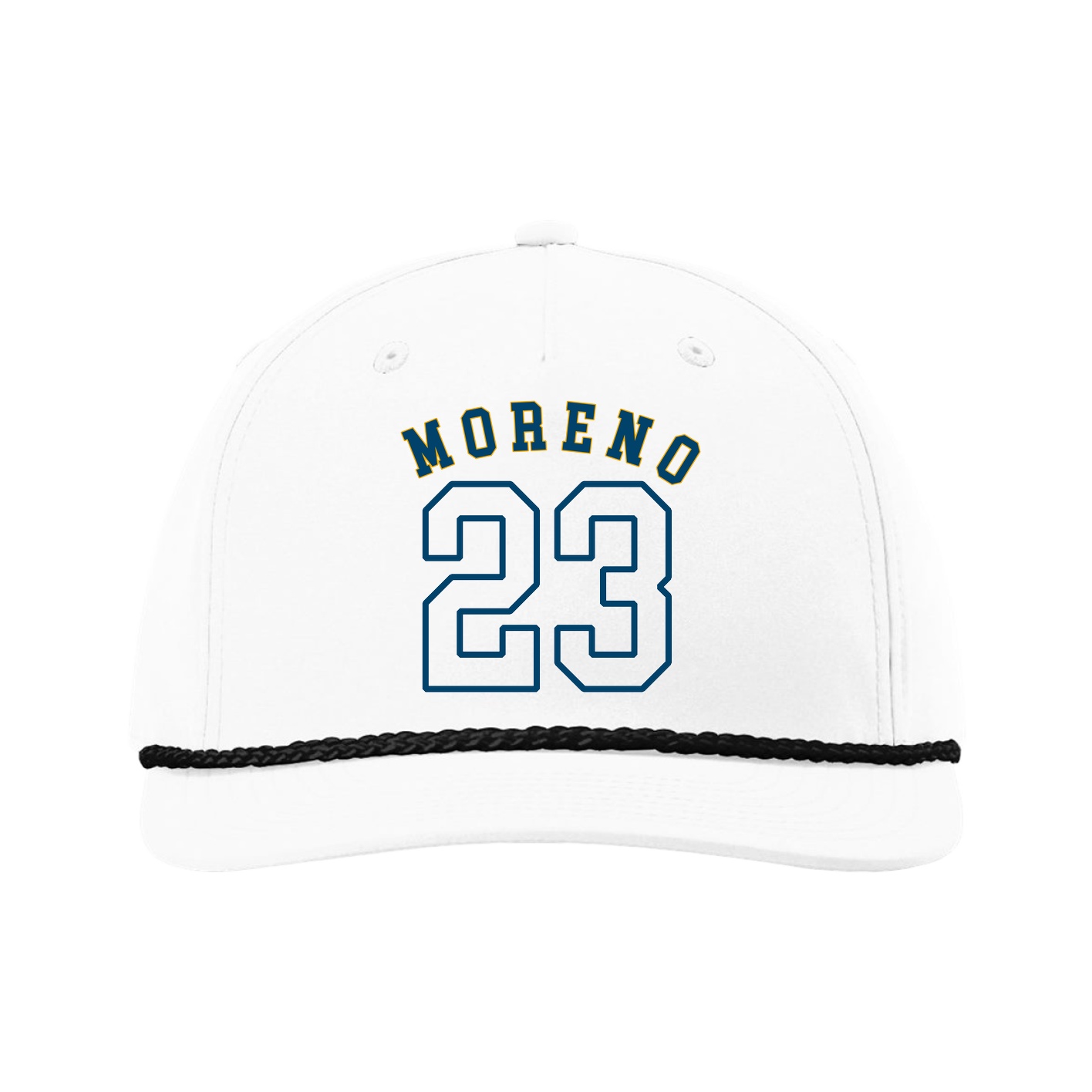 Five-Panel Classic Rope Cap — Shirsey Arch in White
