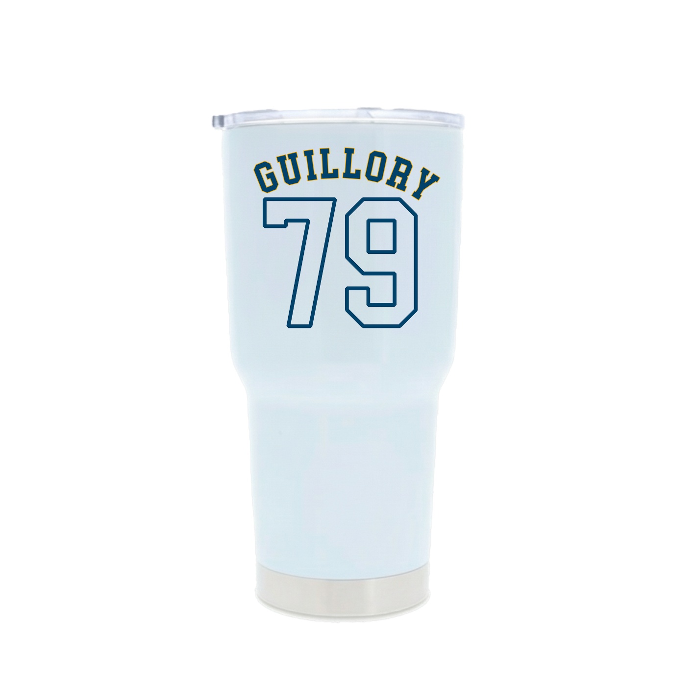 30oz Stainless Steel Tumbler — Shirsey Arch in White