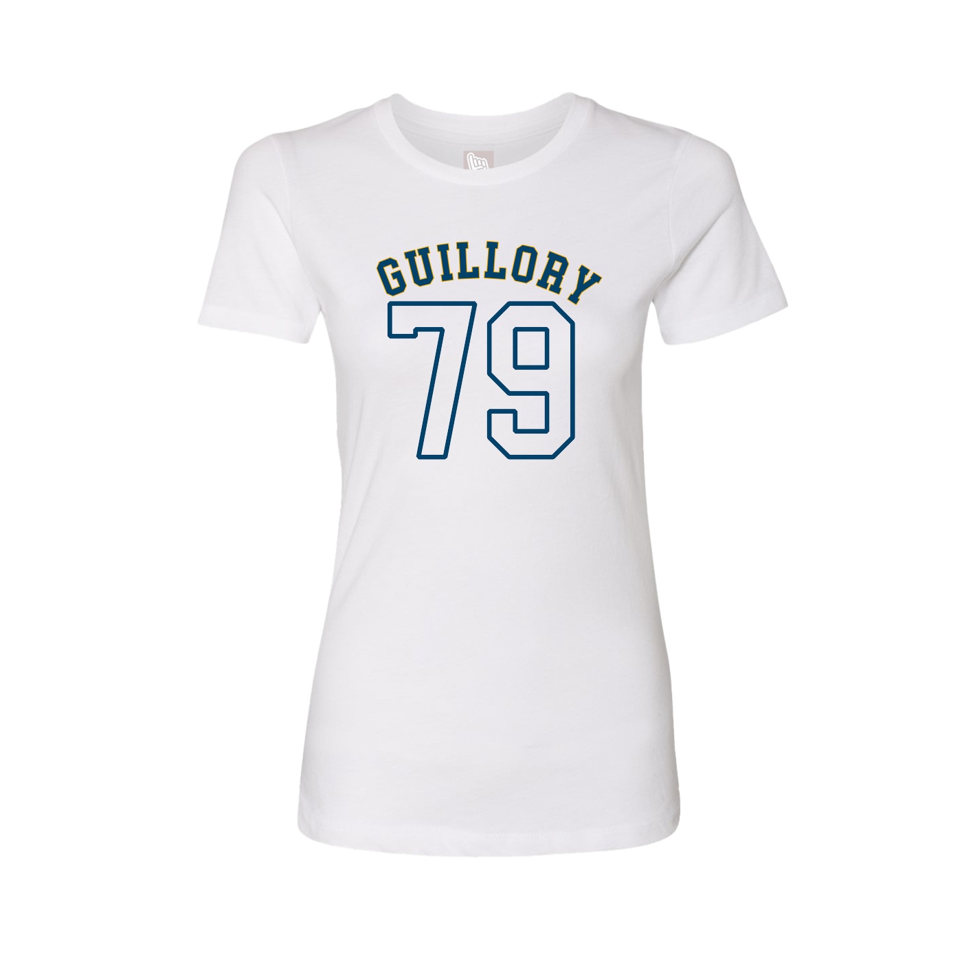 Fitted Women's Tee — Shirsey Arch in White