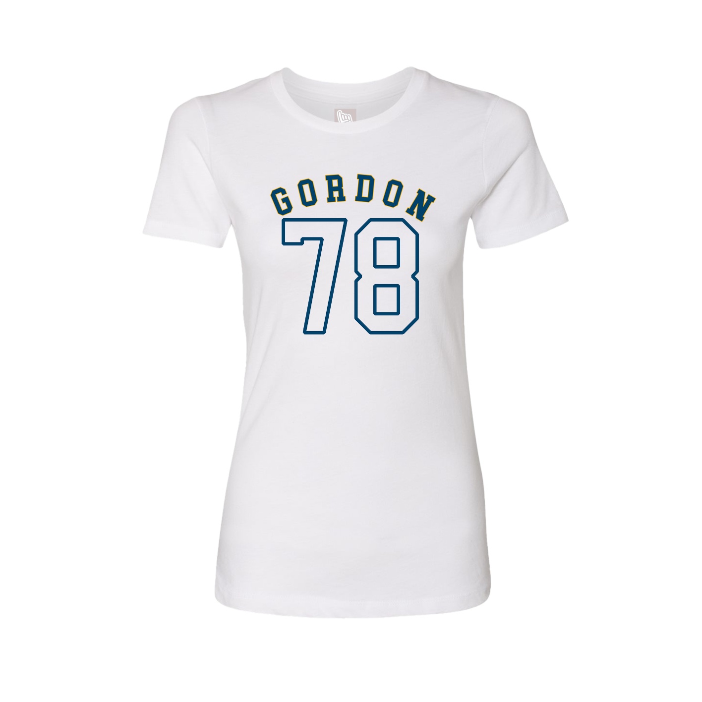 Fitted Women's Tee — Shirsey Arch in White