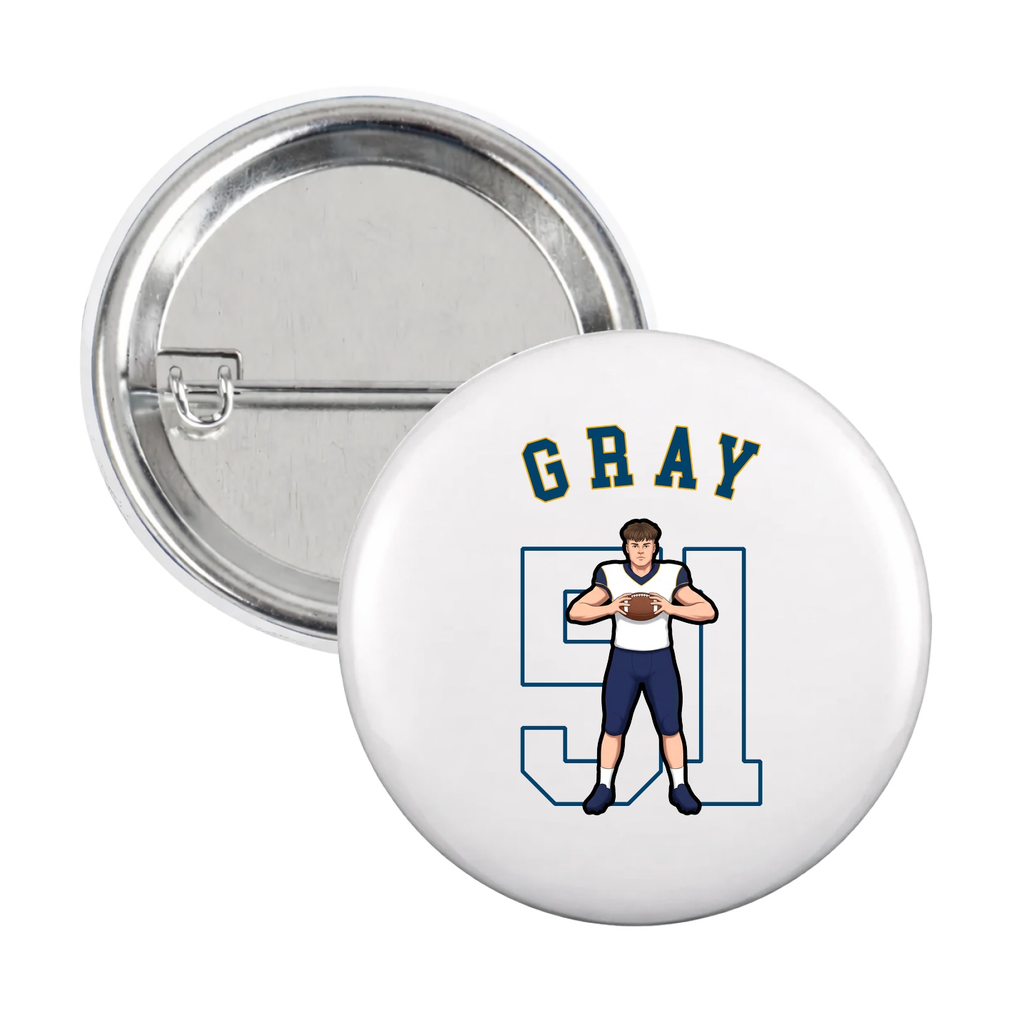 Game Day Button — Shirsey Arch in White