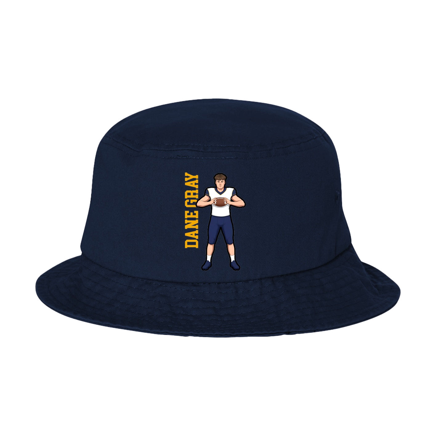 Bucket Cap — Name Vertical in Navy