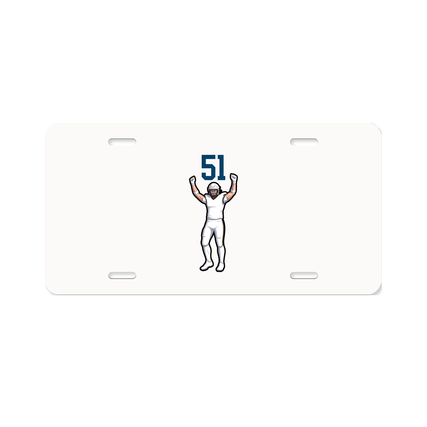 License Plate — Number Top in Classic