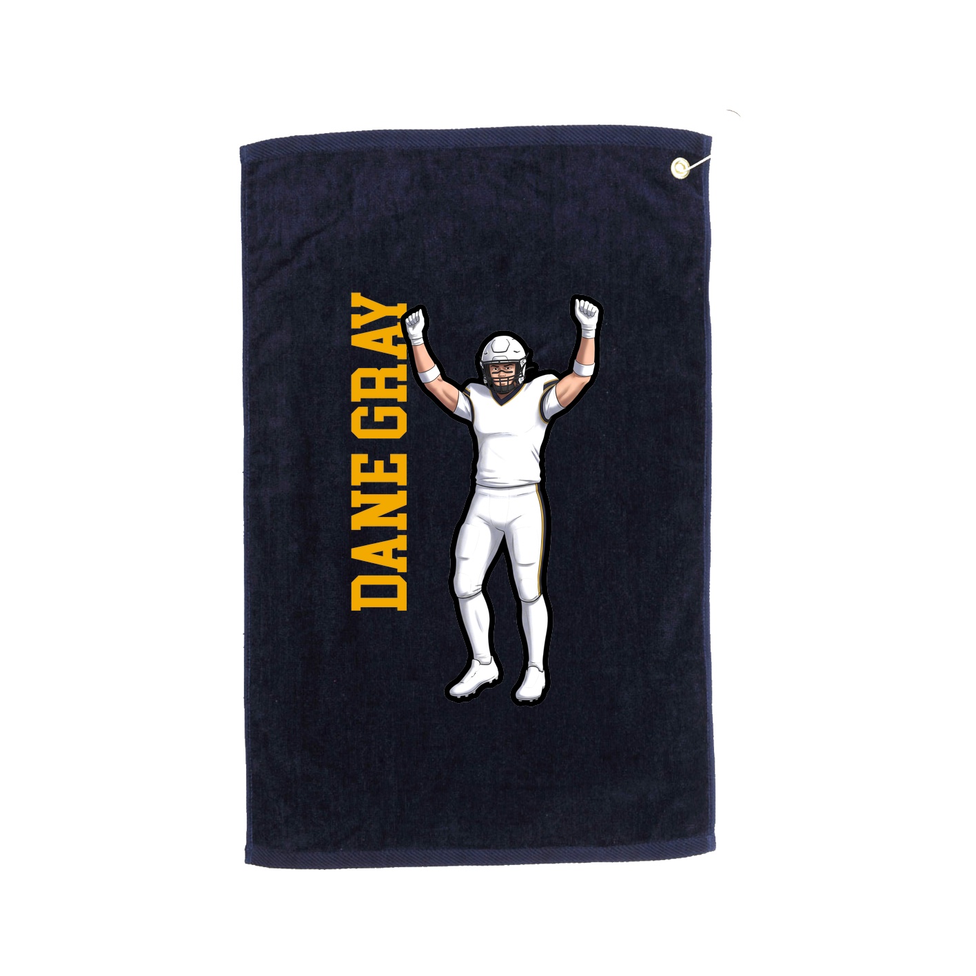 Golf Towel — Name Vertical in Navy