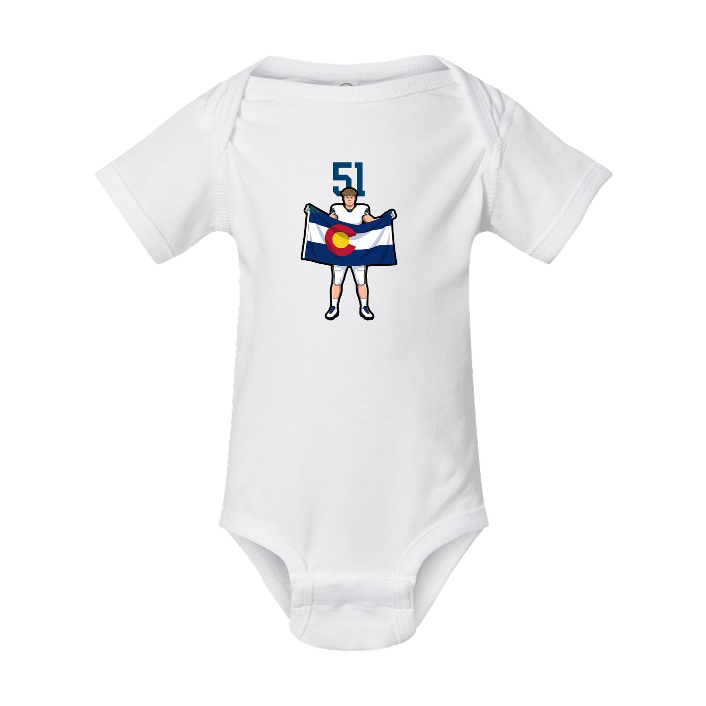 Baby Onesie — Number Top in White