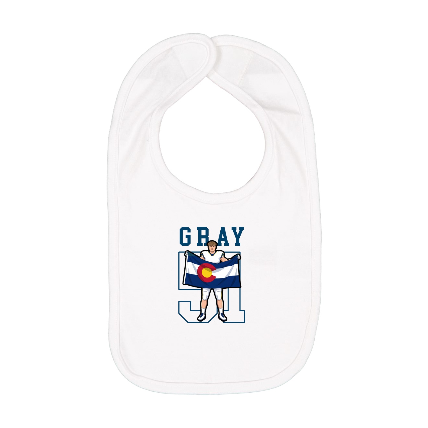 Infant Bib — Shirsey in White