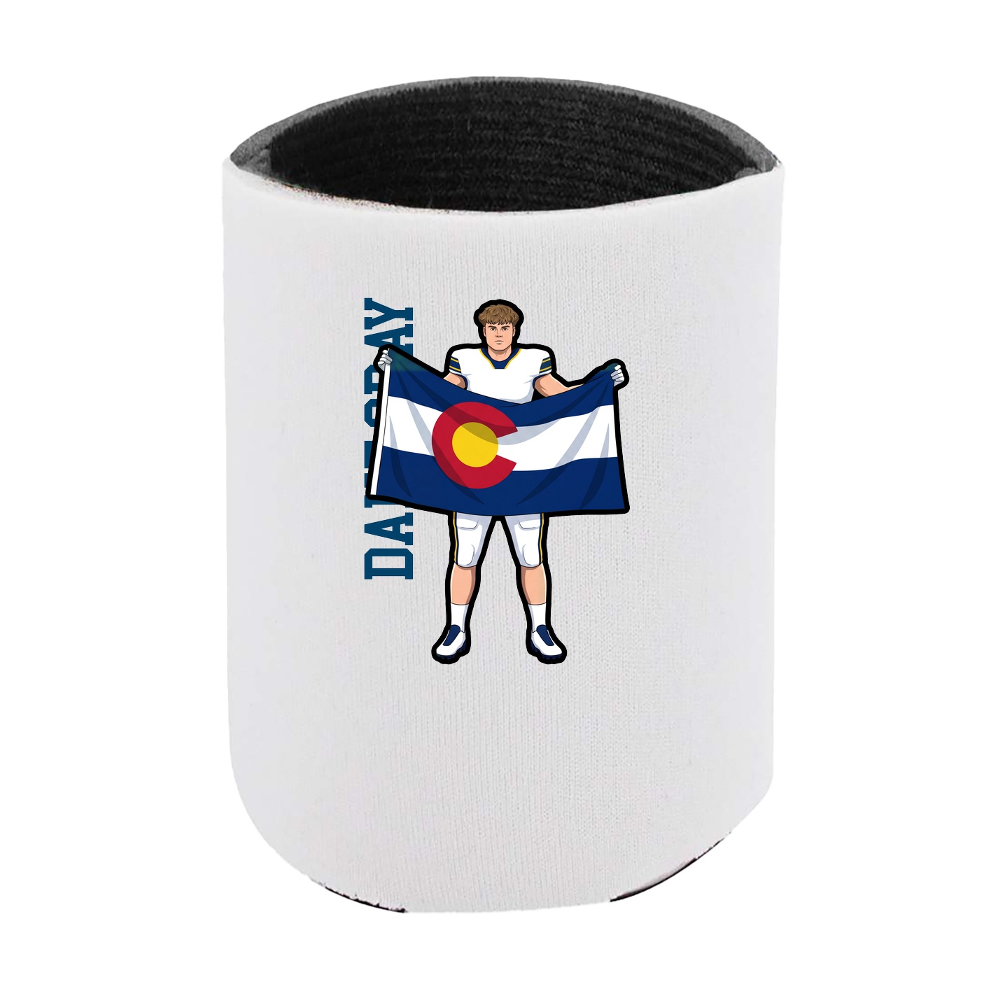 Can Holder — Name Vertical in White