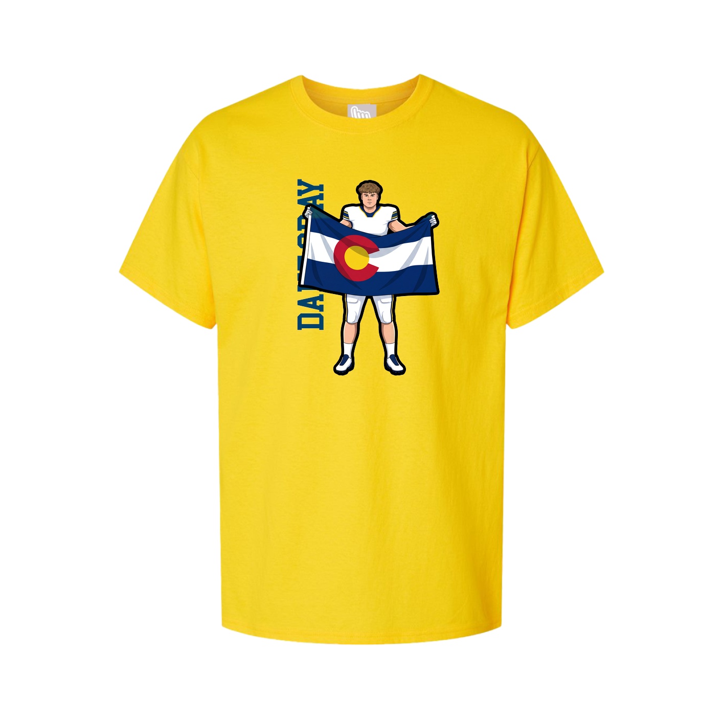 Tee — Name Vertical in Gold