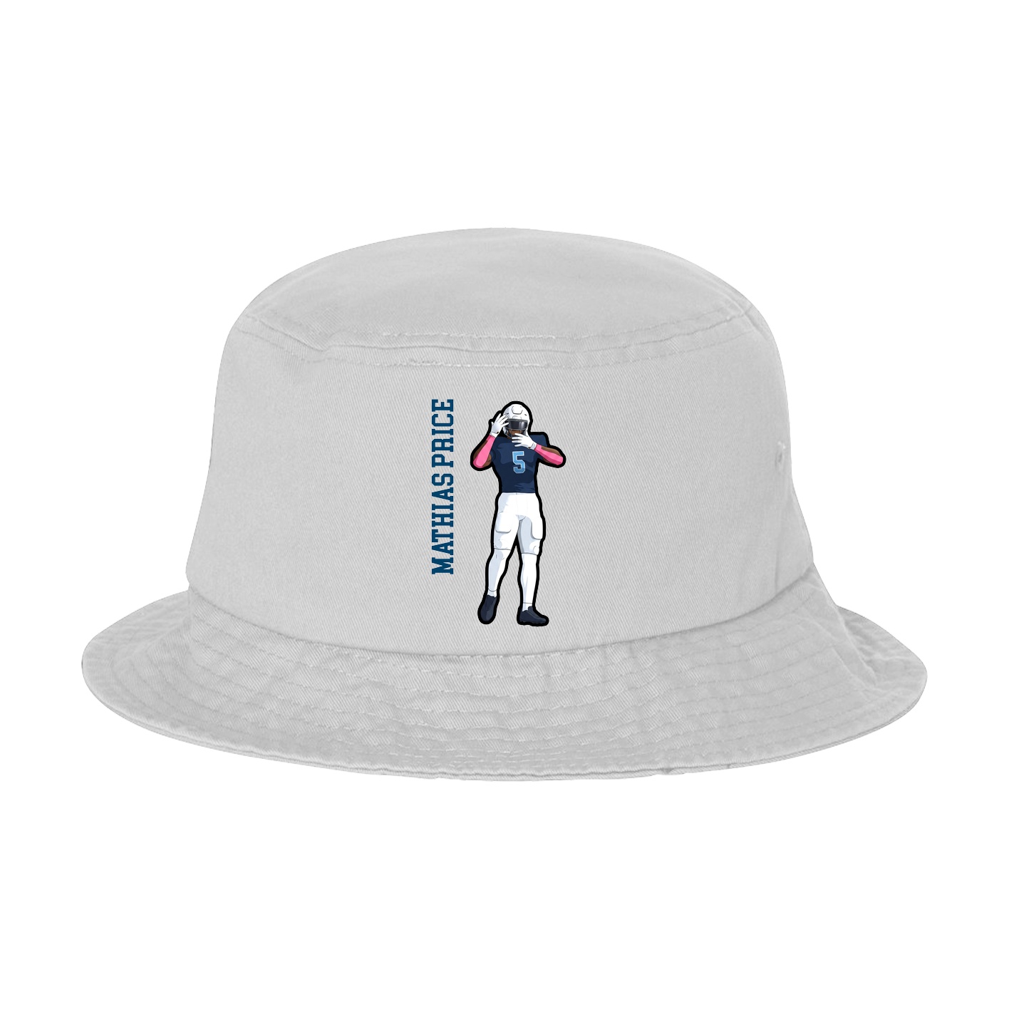 Bucket Cap — Name Vertical in White