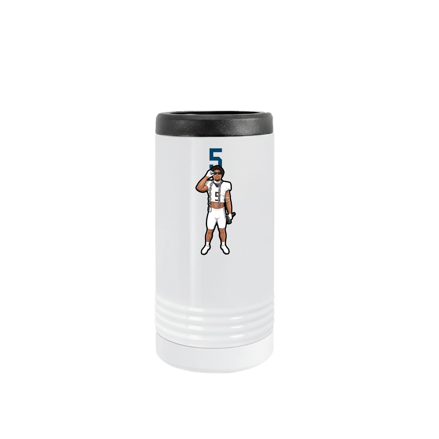 Slim Beverage Holder — Number Top in White
