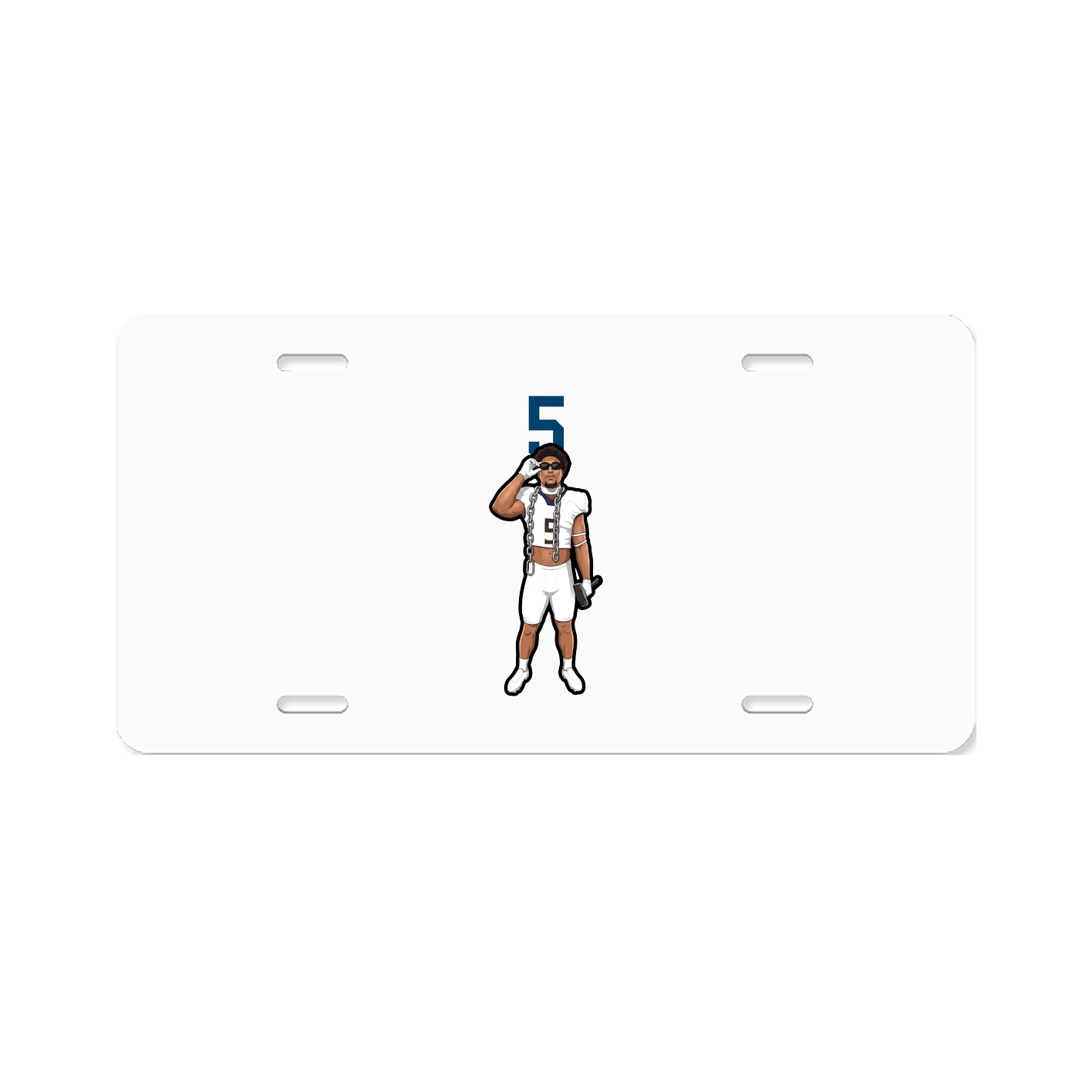 License Plate — Number Top in Classic