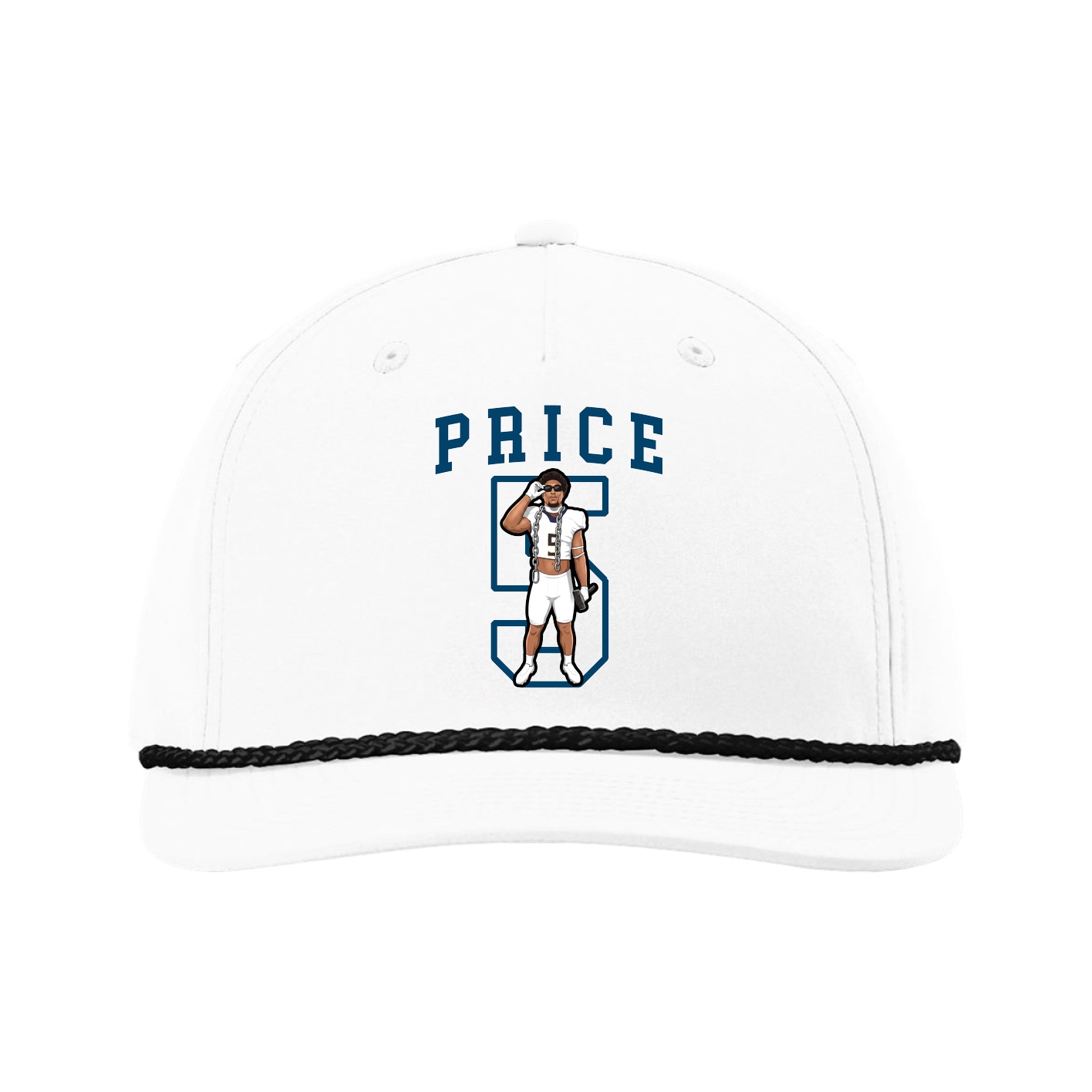 Five-Panel Classic Rope Cap — Shirsey in White