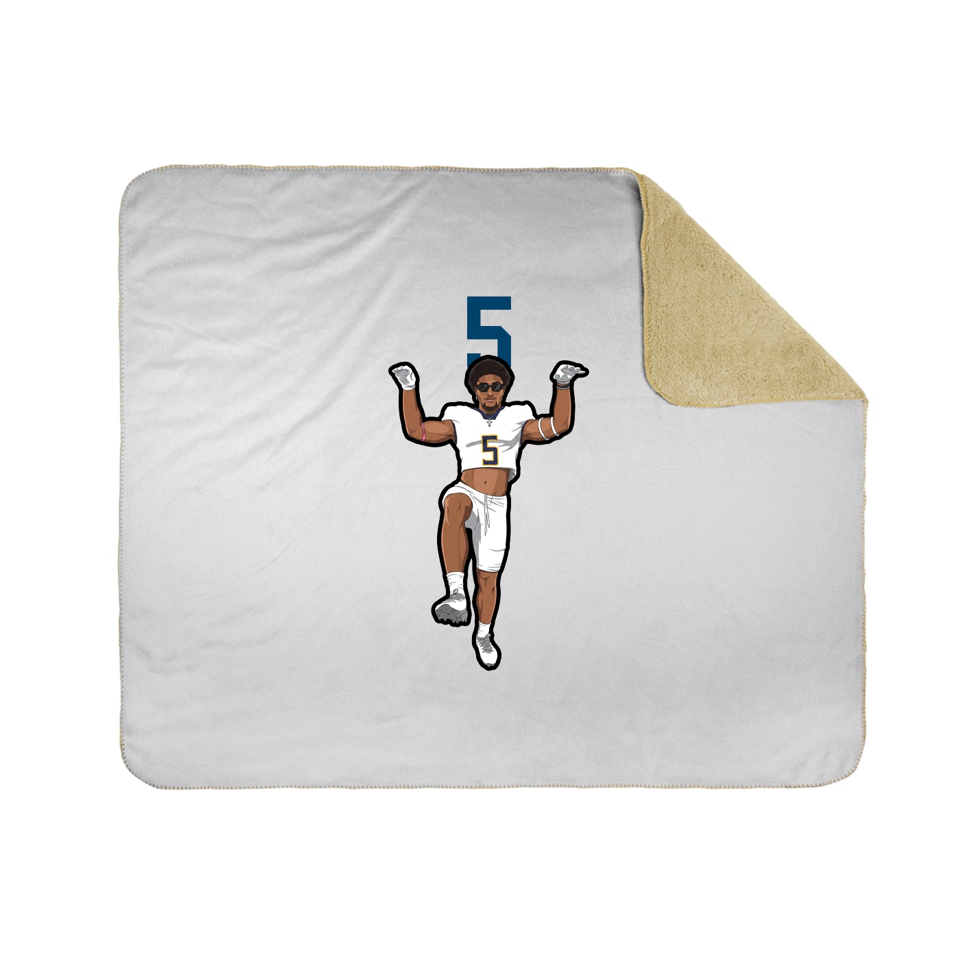 Throw Blanket — Number Top in White