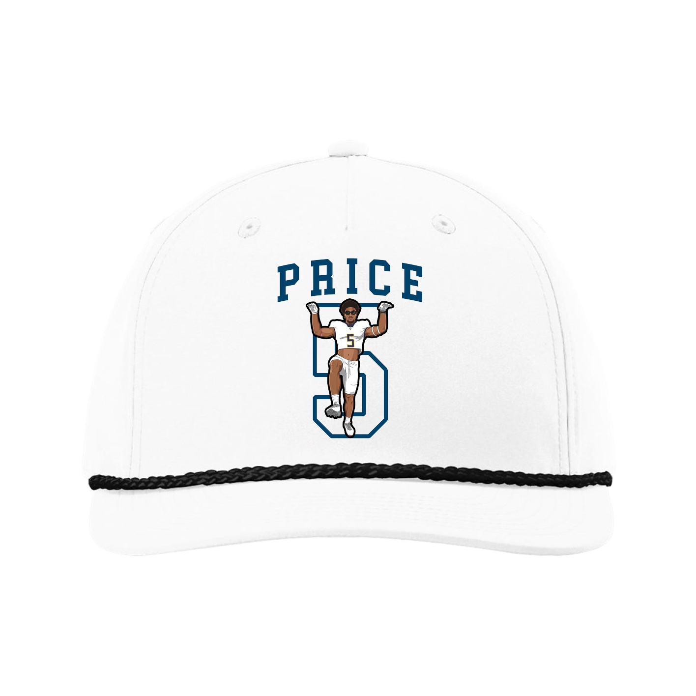Five-Panel Classic Rope Cap — Shirsey in White
