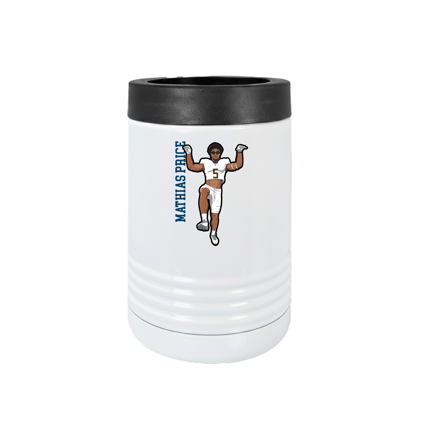 Beverage Holder — Name Vertical in White
