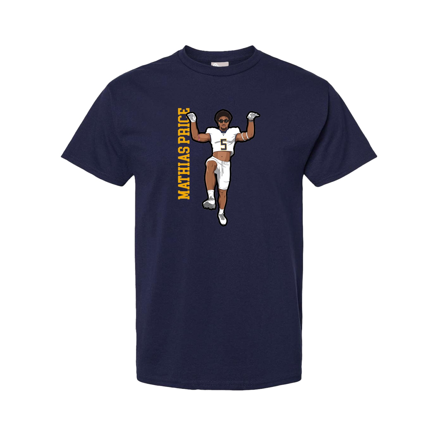 Youth Tee — Name Vertical in Navy