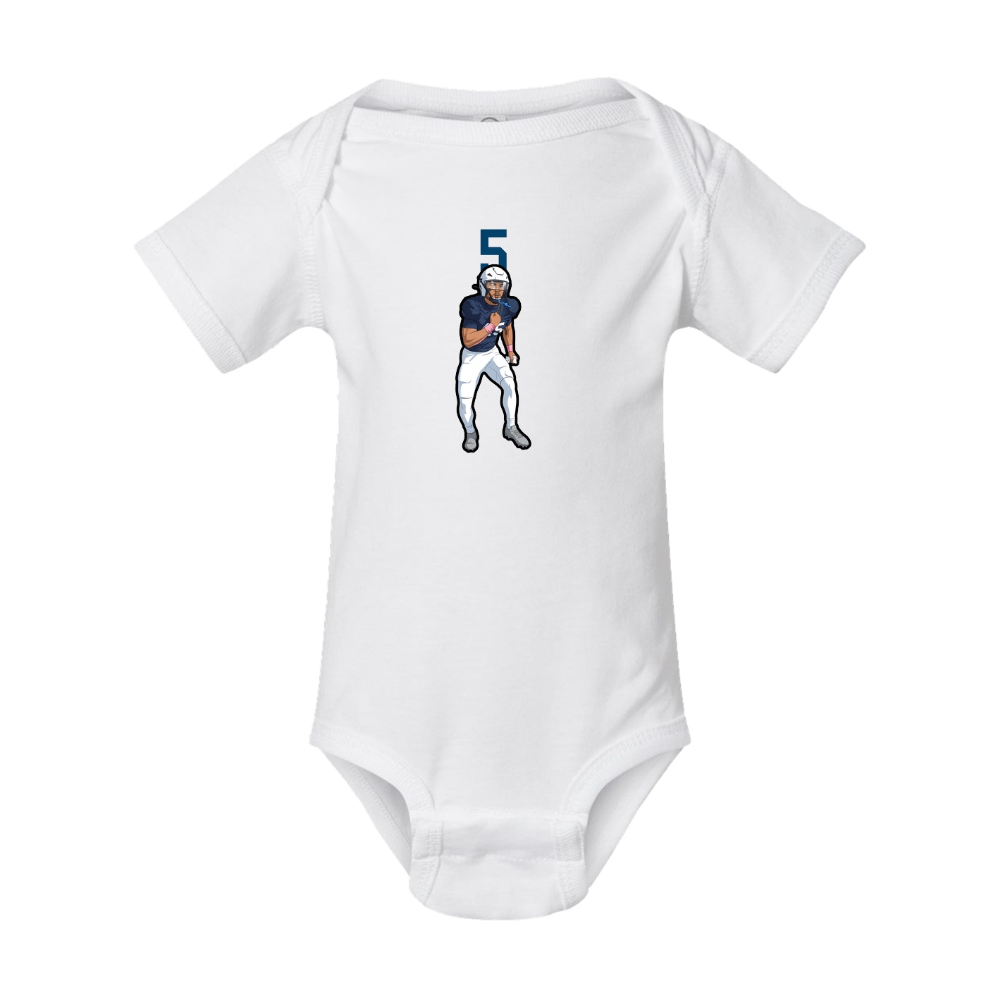 Baby Onesie — Number Top in White