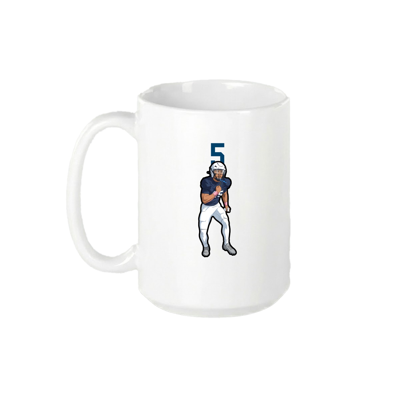 15oz Coffee Mug — Number Top in White
