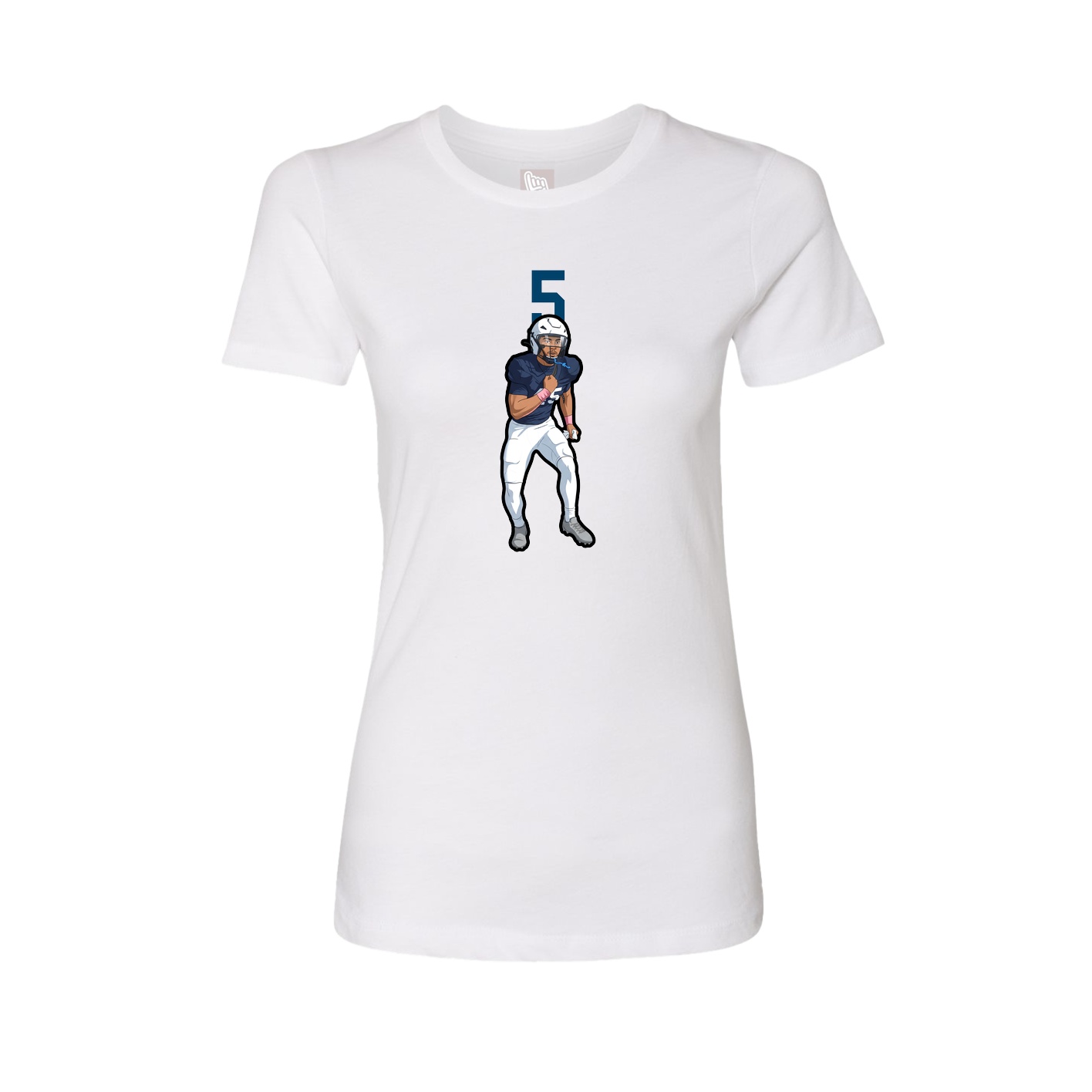 Womens Tee — Number Top in White