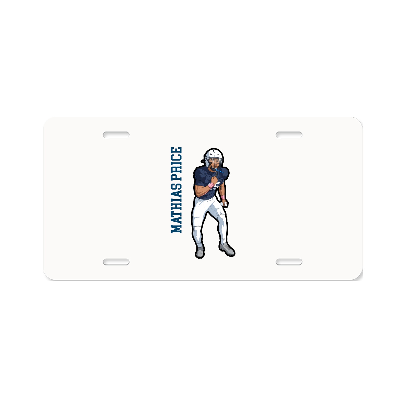License Plate — Name Vertical in Classic