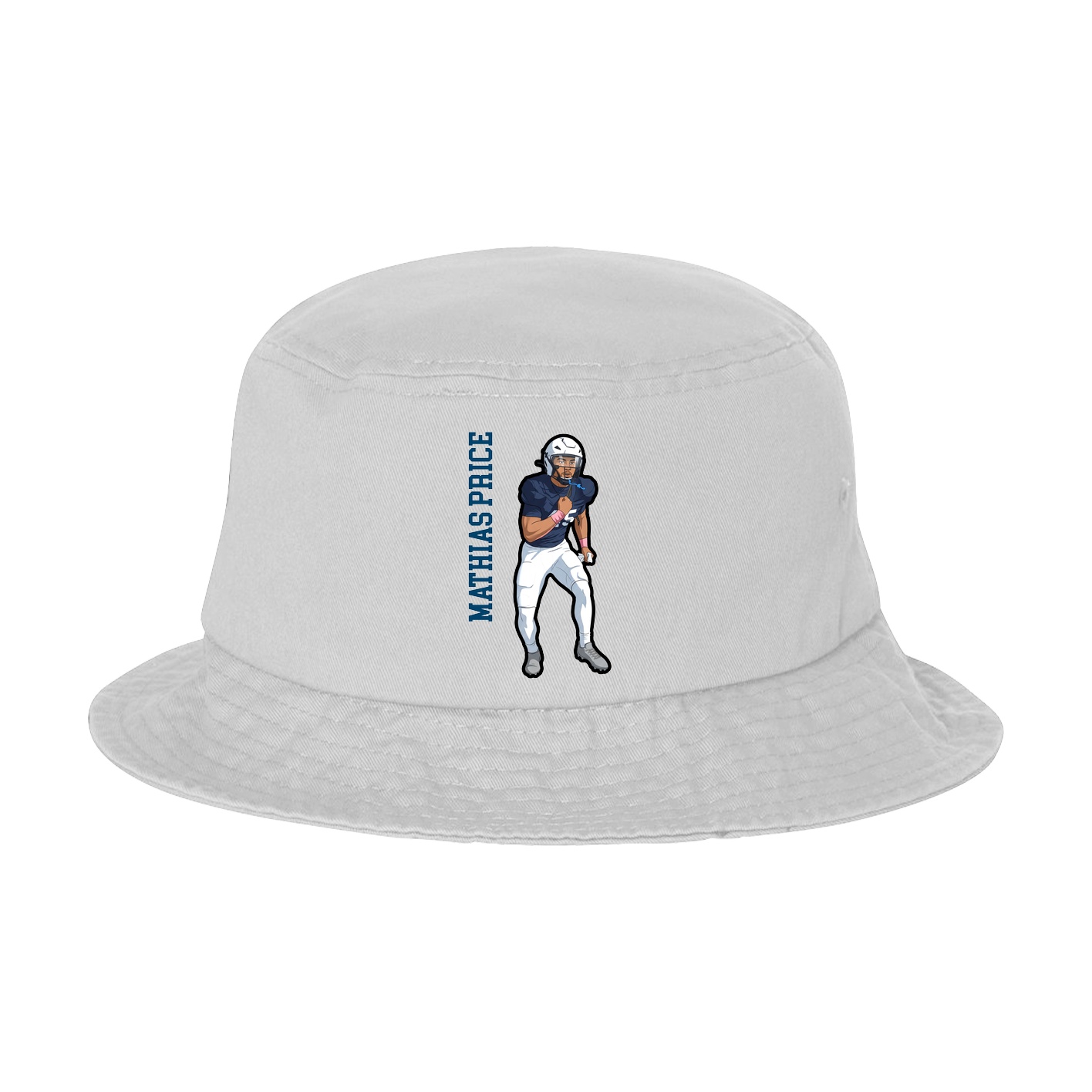 Bucket Cap — Name Vertical in White