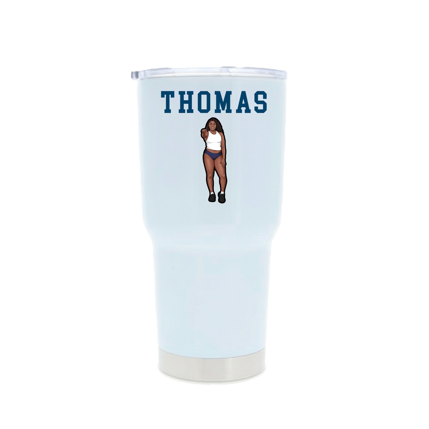 30oz Stainless Steel Tumbler — Shirsey in White