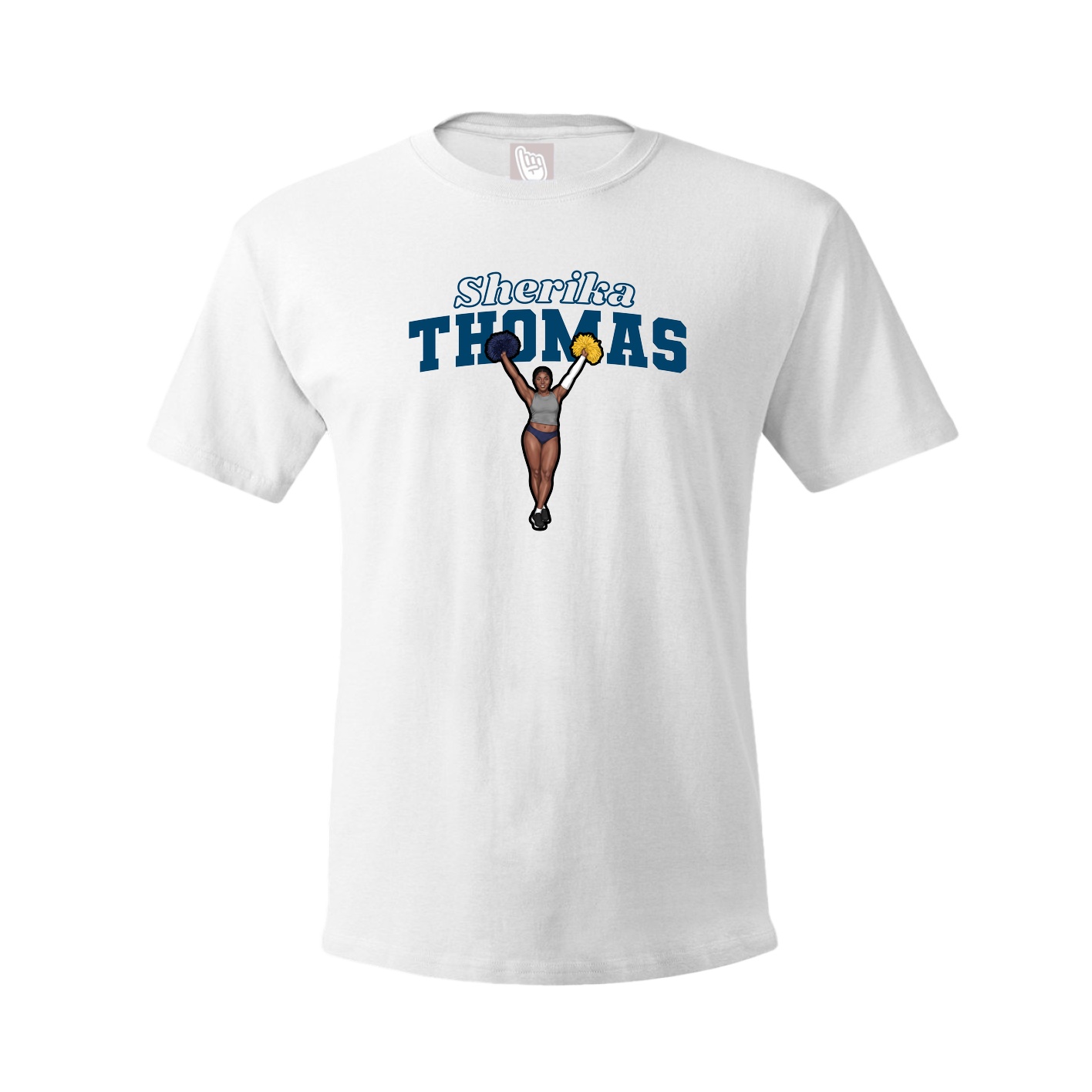 Youth Tee — Name Arch in White