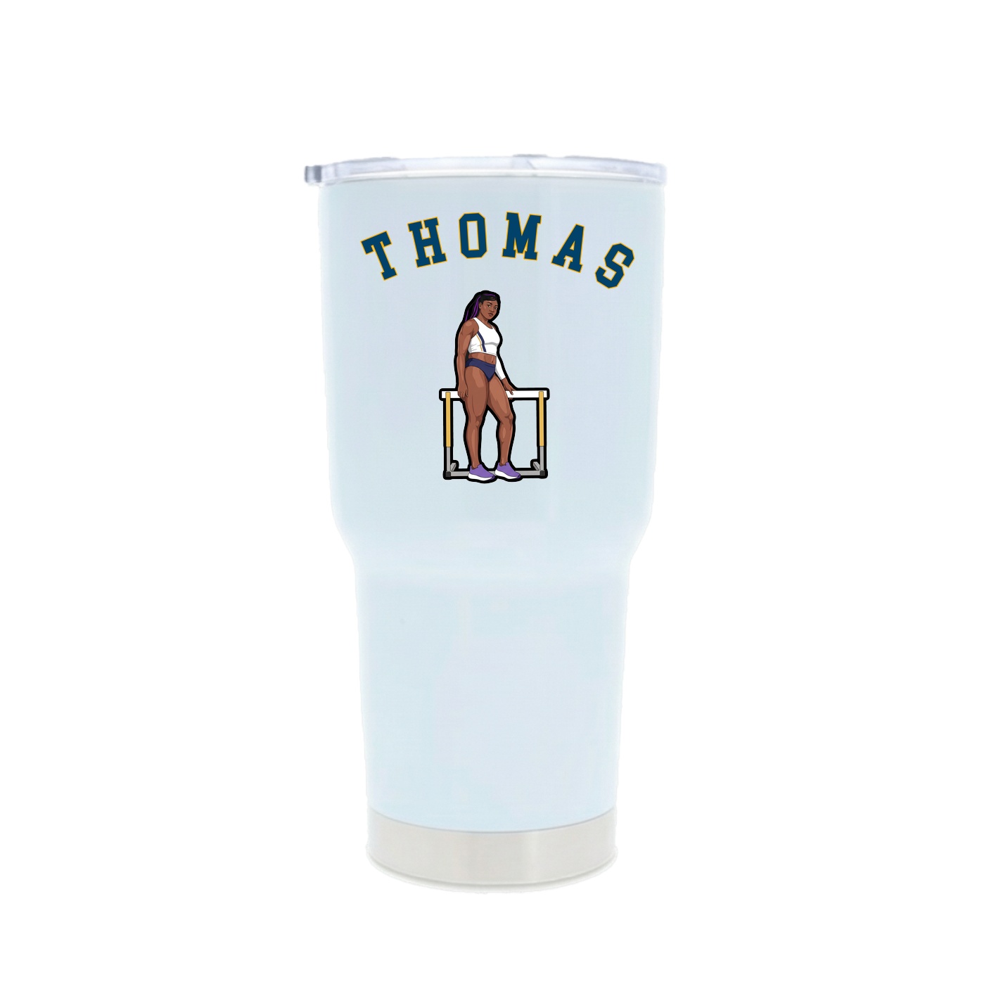 30oz Stainless Steel Tumbler — Shirsey Arch in White