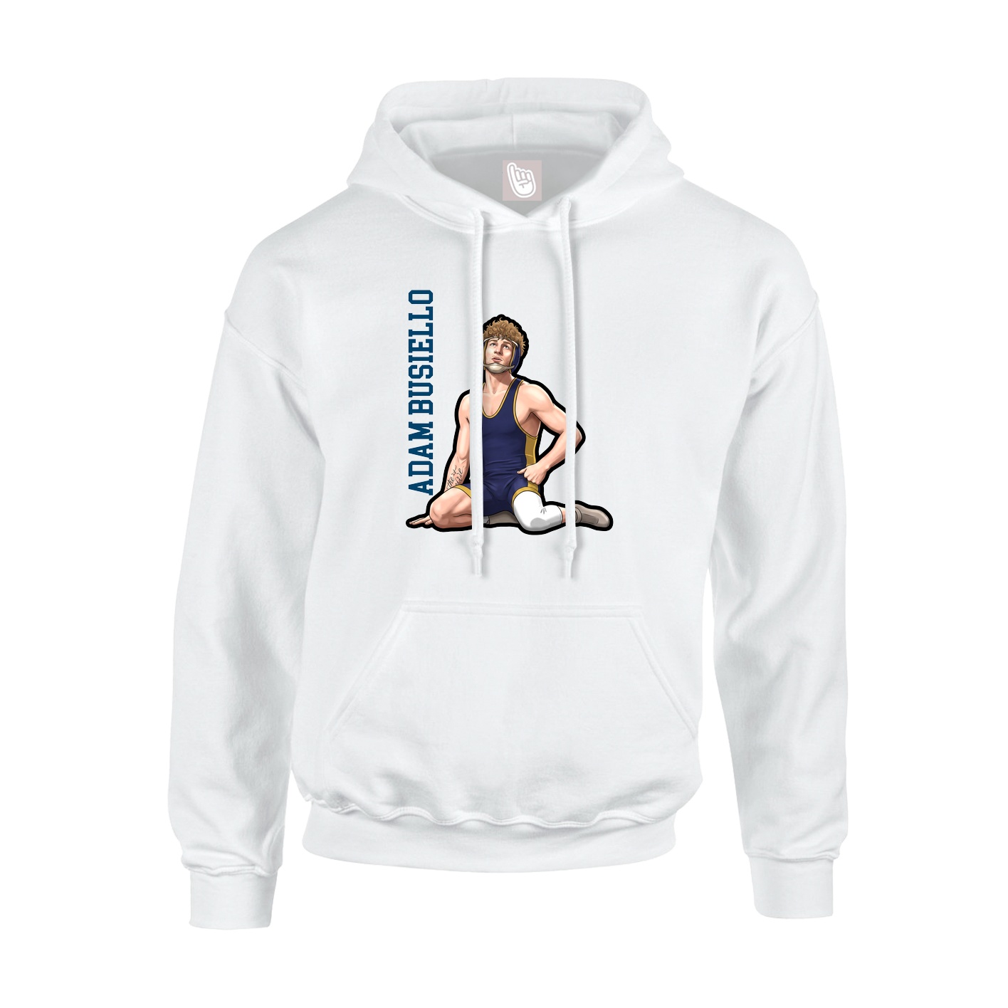 Youth Hoodie — Name Vertical in White
