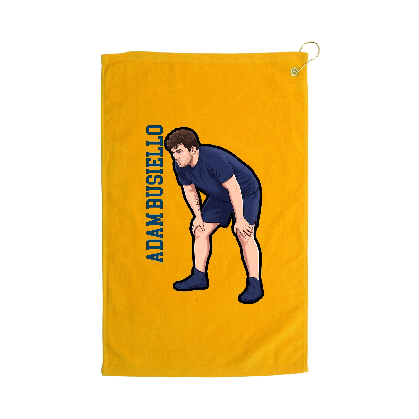 Golf Towel — Name Vertical in Gold