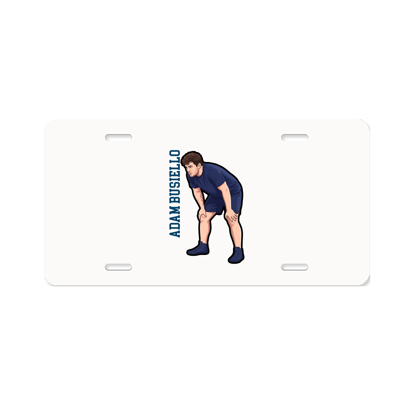 License Plate — Name Vertical in Classic