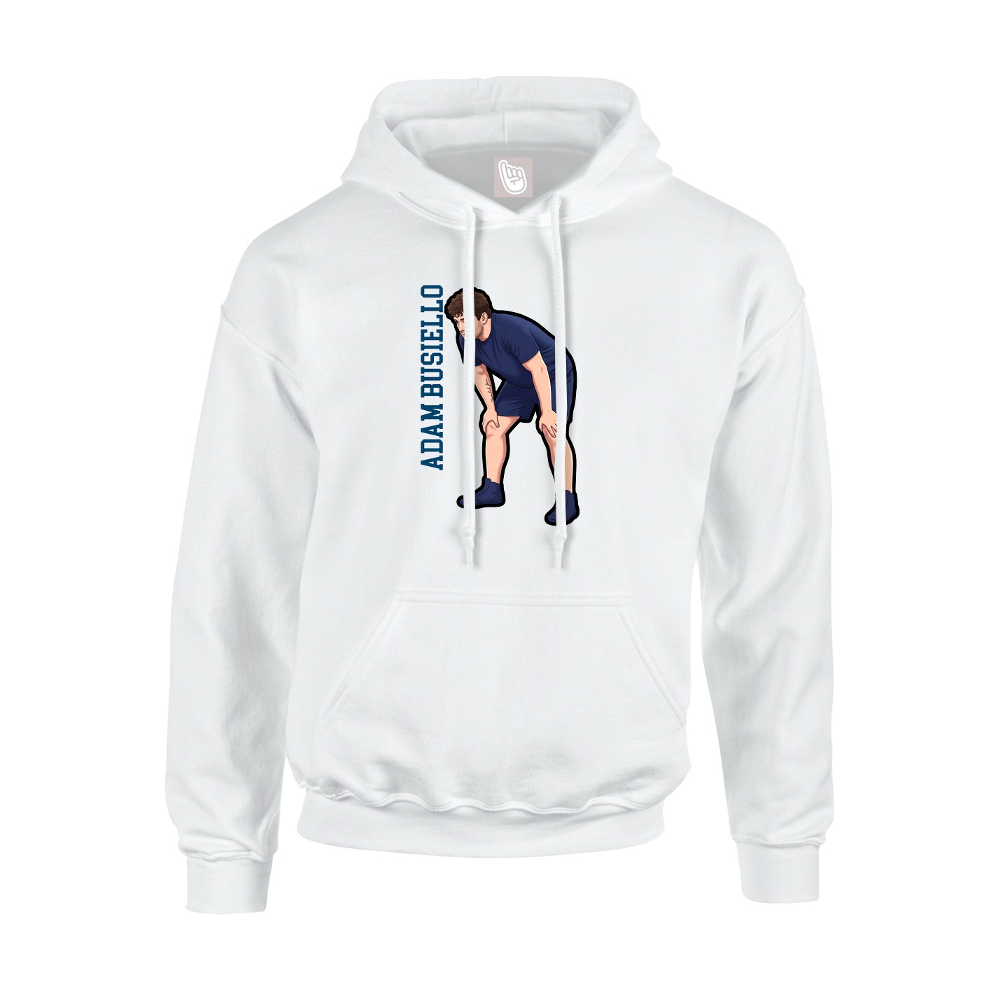 Hoodie — Name Vertical in White