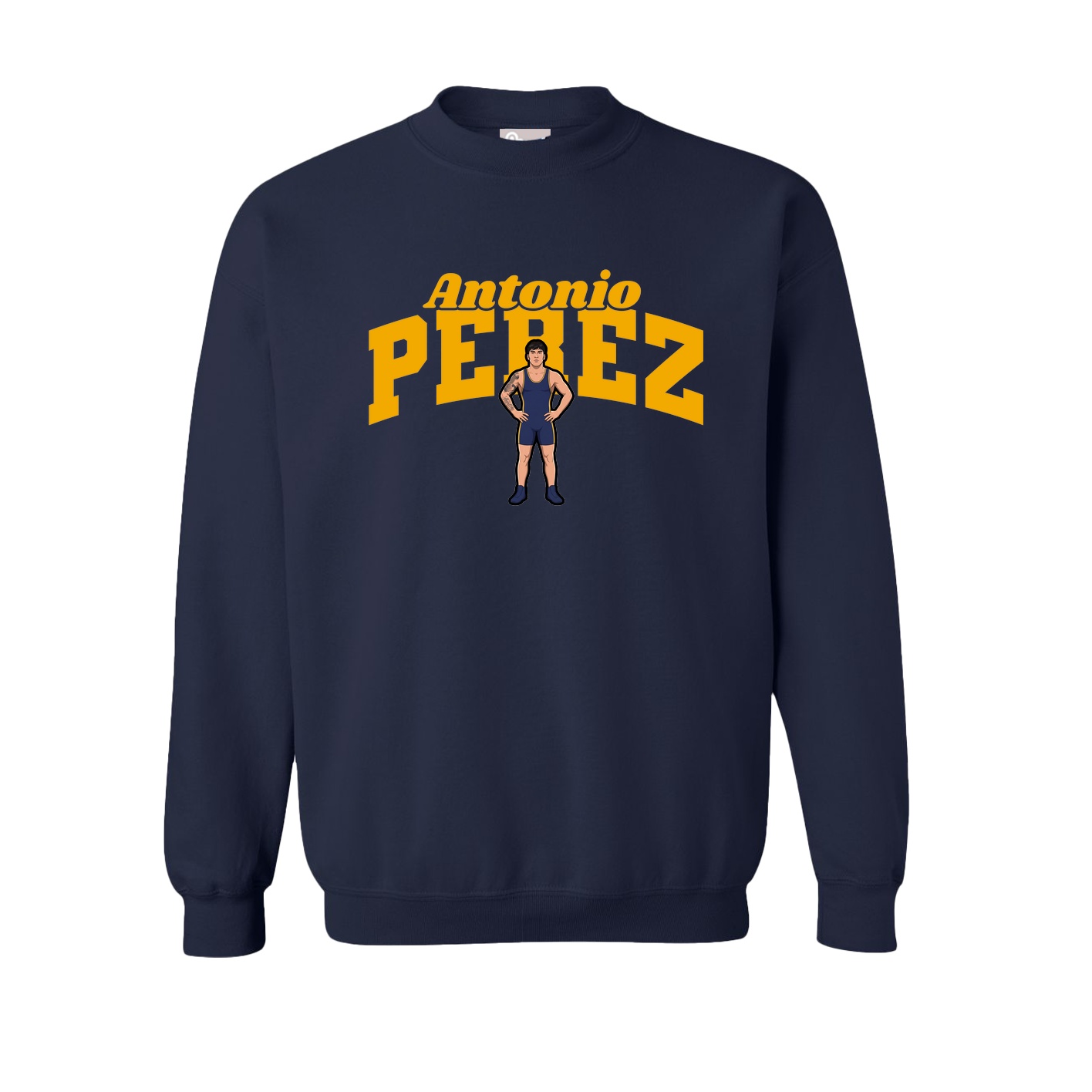 Fleece Crew — Signature Arch in Navy