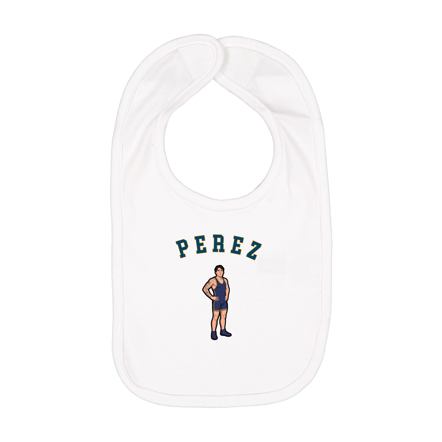 Infant Bib — Shirsey Arch in White