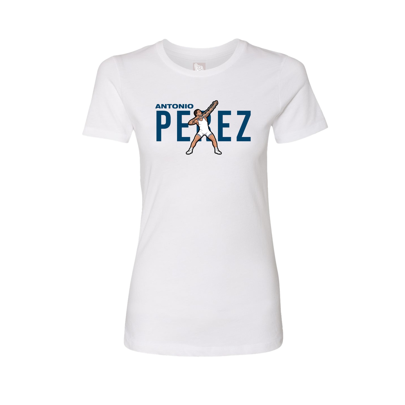 Fitted Women's Tee — Player Name in White